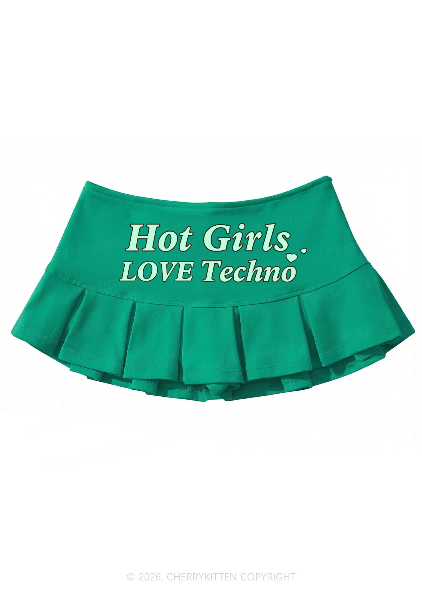 Hot Girls Love Techno Y2K Mini Pleated Skirts Cherrykitten - Image 7