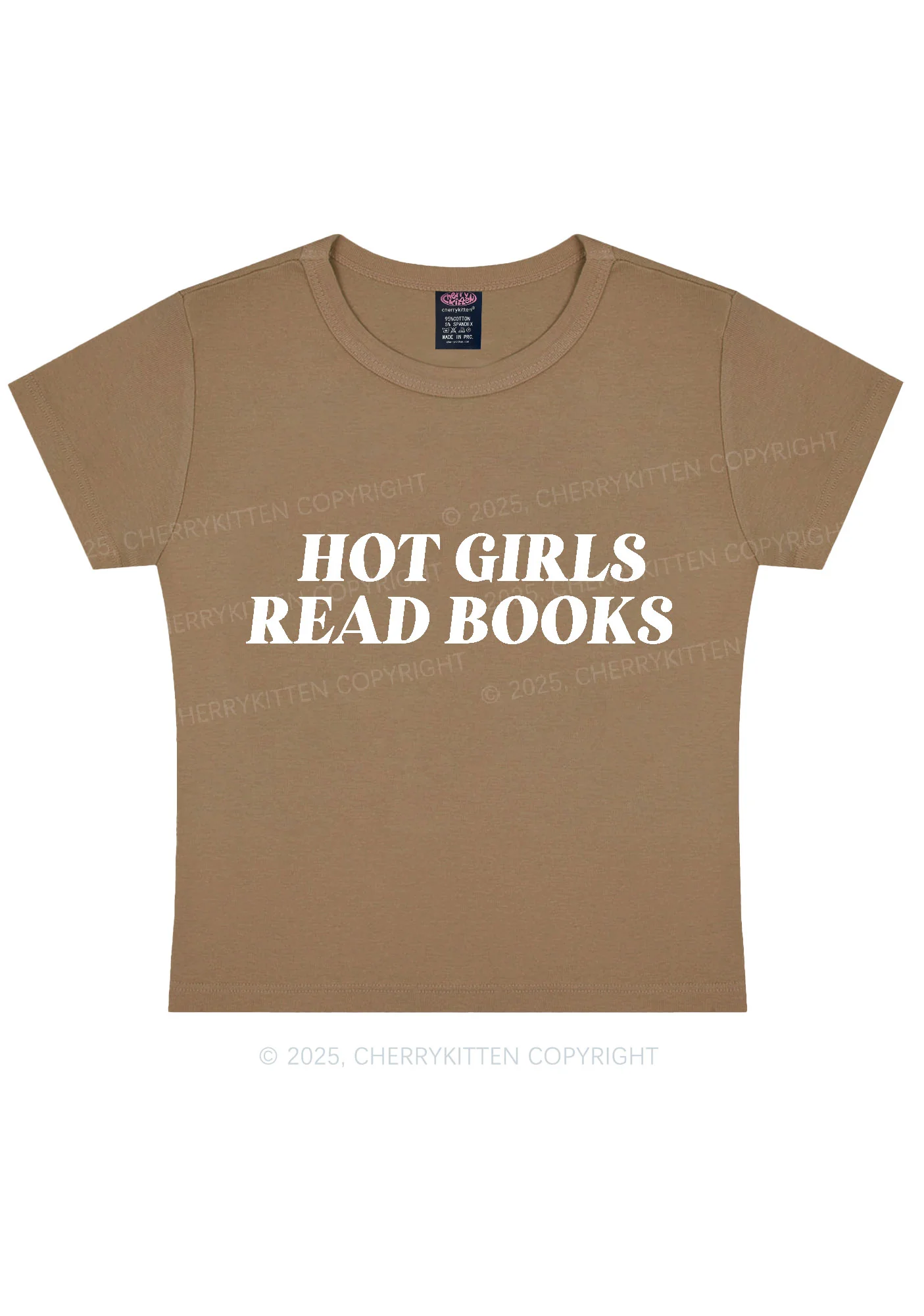 Hot Girls Read Books Y2K Baby Tee Cherrykitten - Image 9