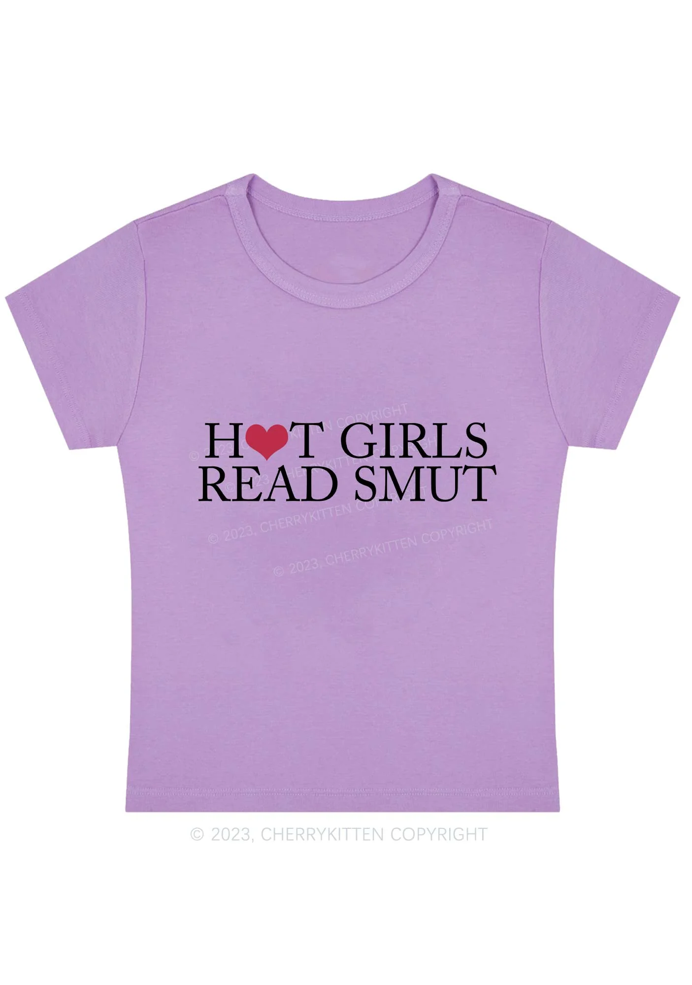 Hot Girls Read Smut Y2K Baby Tee Cherrykitten - Image 4