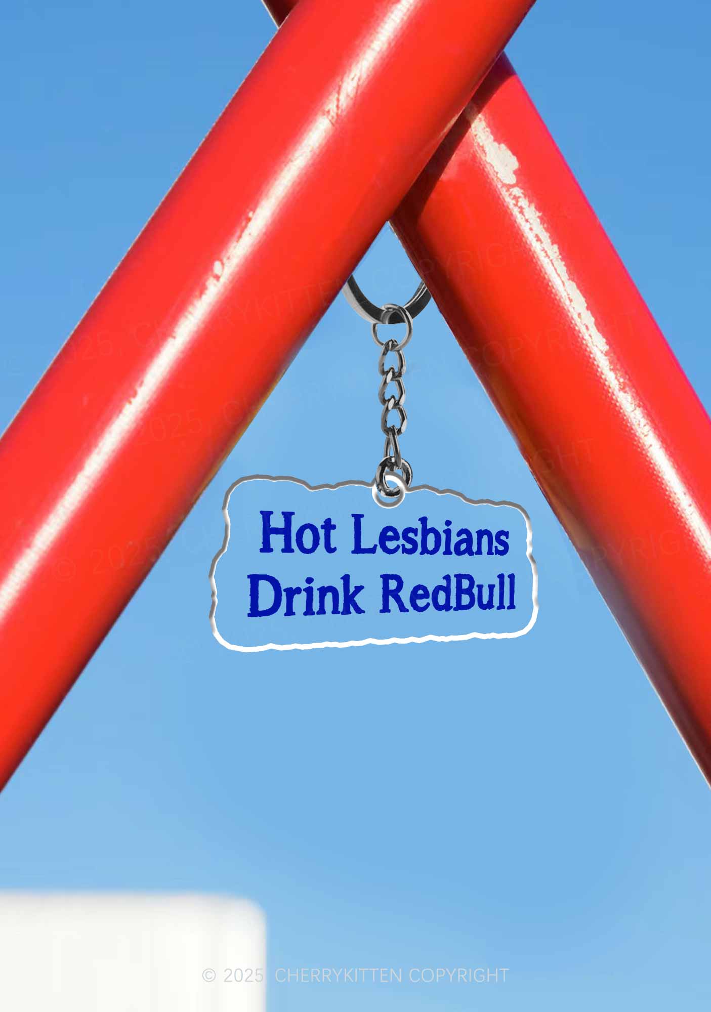 Hot Lesbians Drink Red Pride 1Pc Y2K Keychain Cherrykitten - Image 3