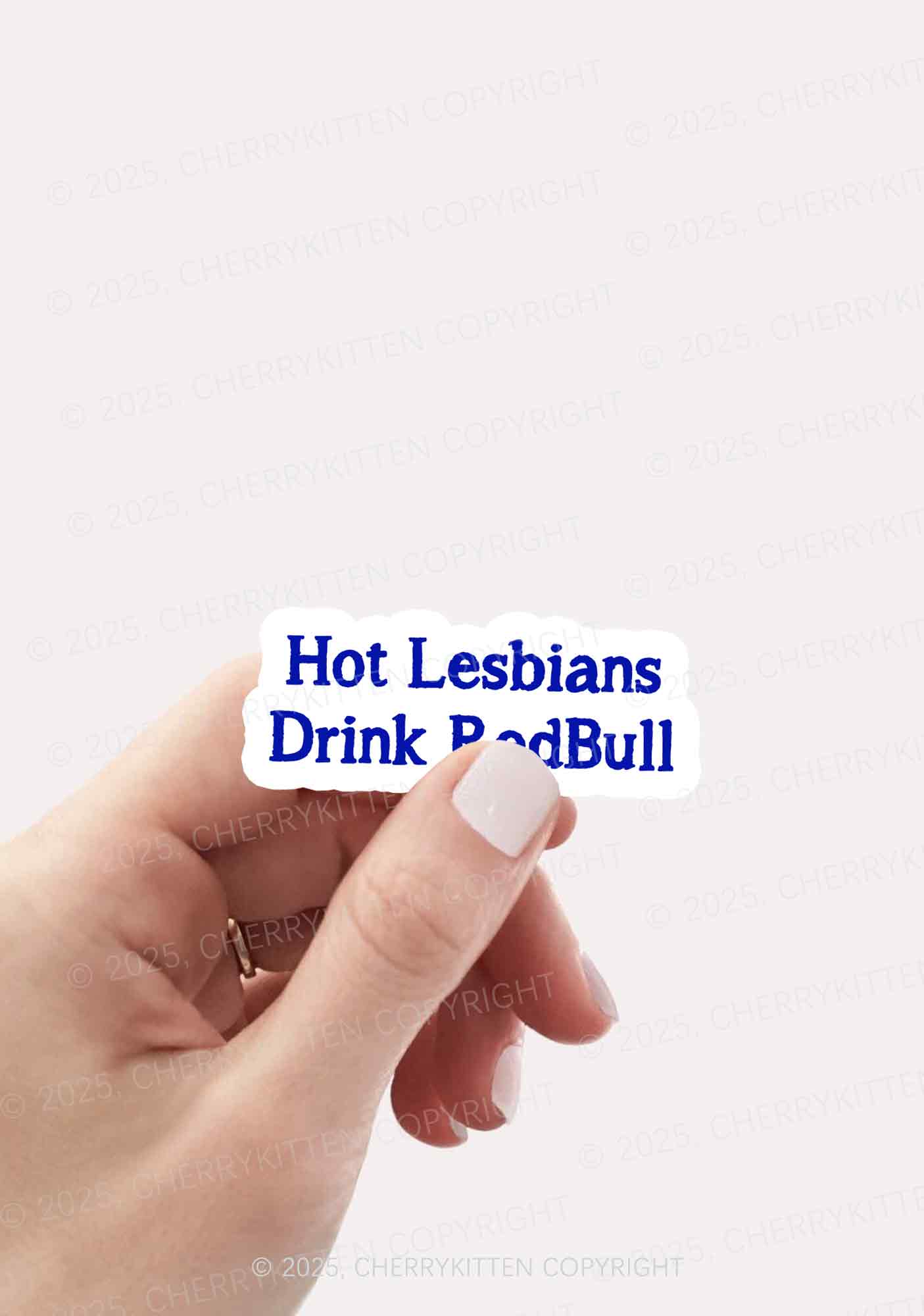 Hot Lesbians Drink Red Pride 1Pc Y2K Sticker Cherrykitten - Image 2