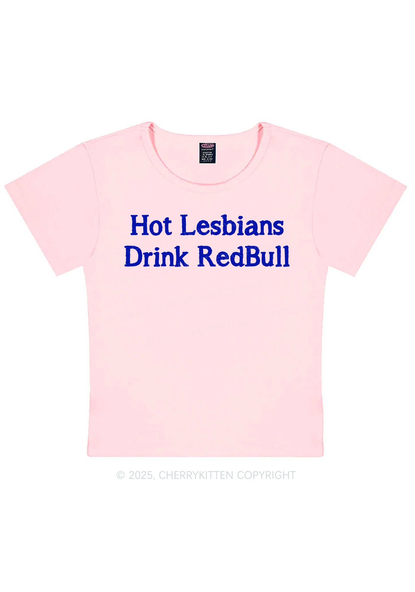 Hot Lesbians Drink Red Pride Y2K Baby Tee Cherrykitten - Image 10