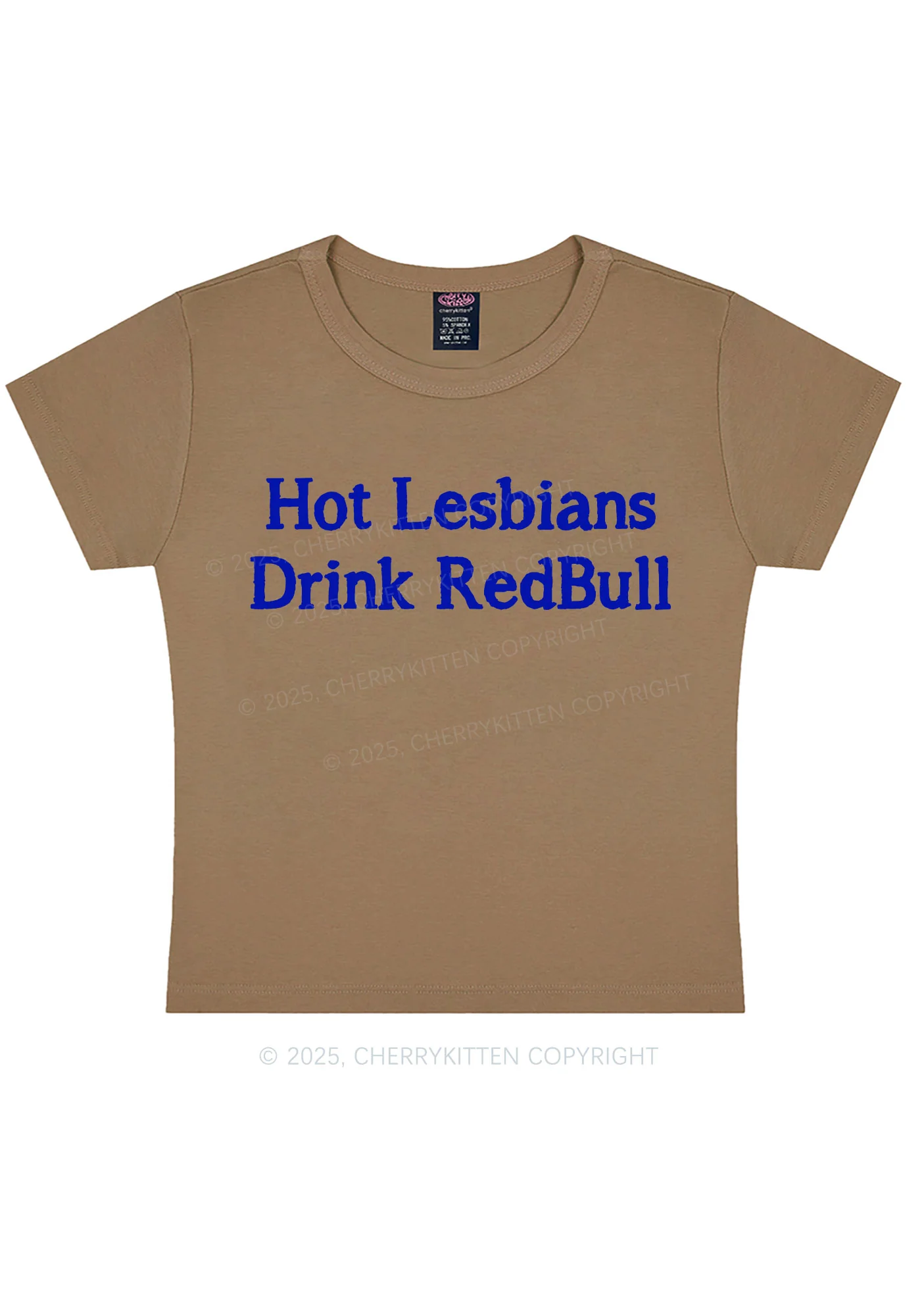 Hot Lesbians Drink Red Pride Y2K Baby Tee Cherrykitten - Image 11