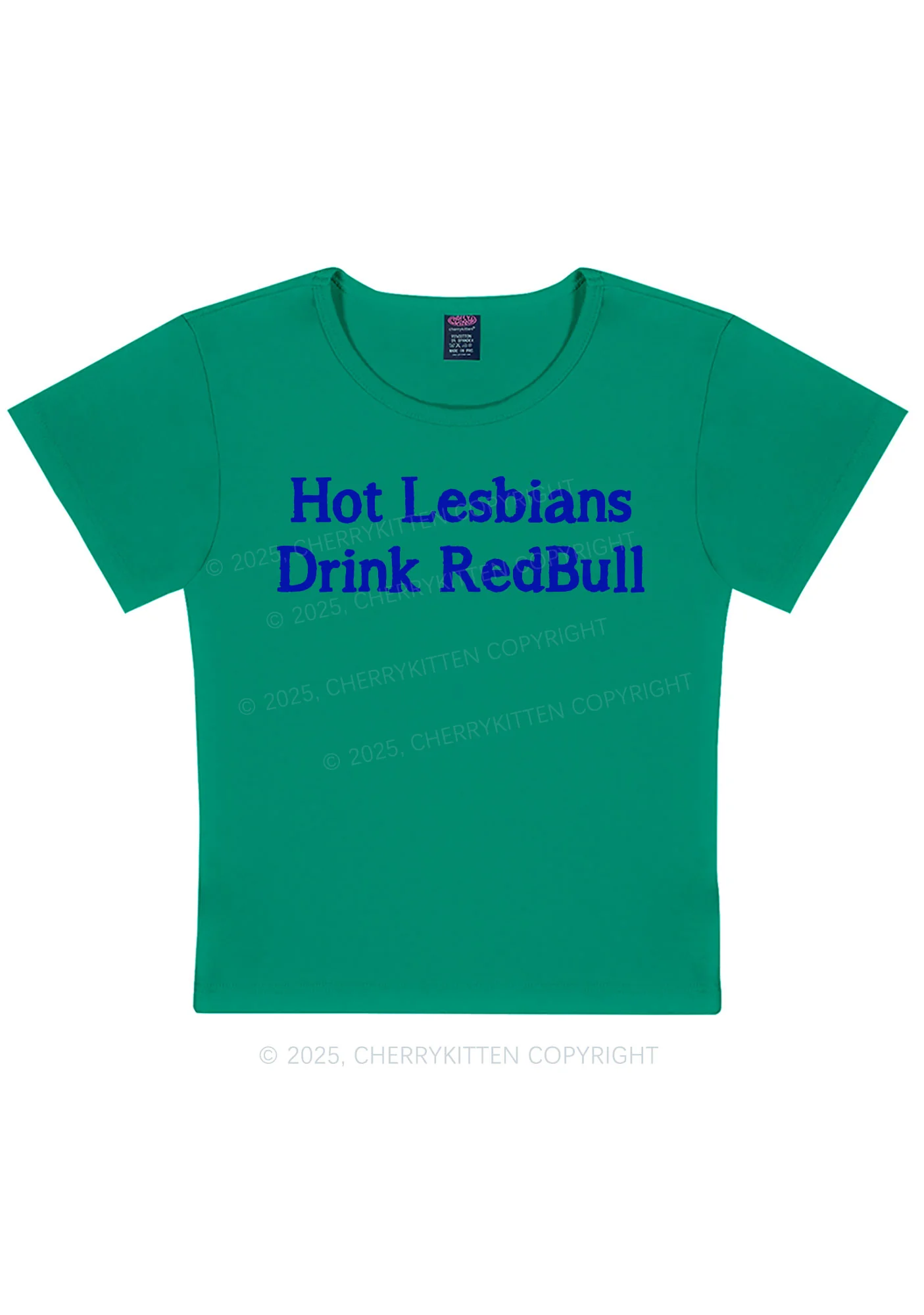 Hot Lesbians Drink Red Pride Y2K Baby Tee Cherrykitten - Image 13
