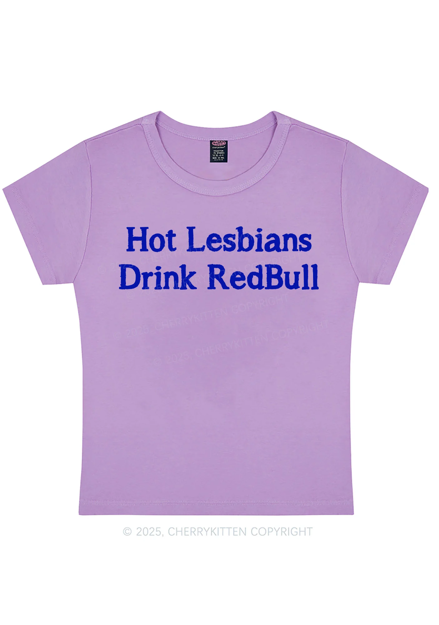 Hot Lesbians Drink Red Pride Y2K Baby Tee Cherrykitten - Image 5