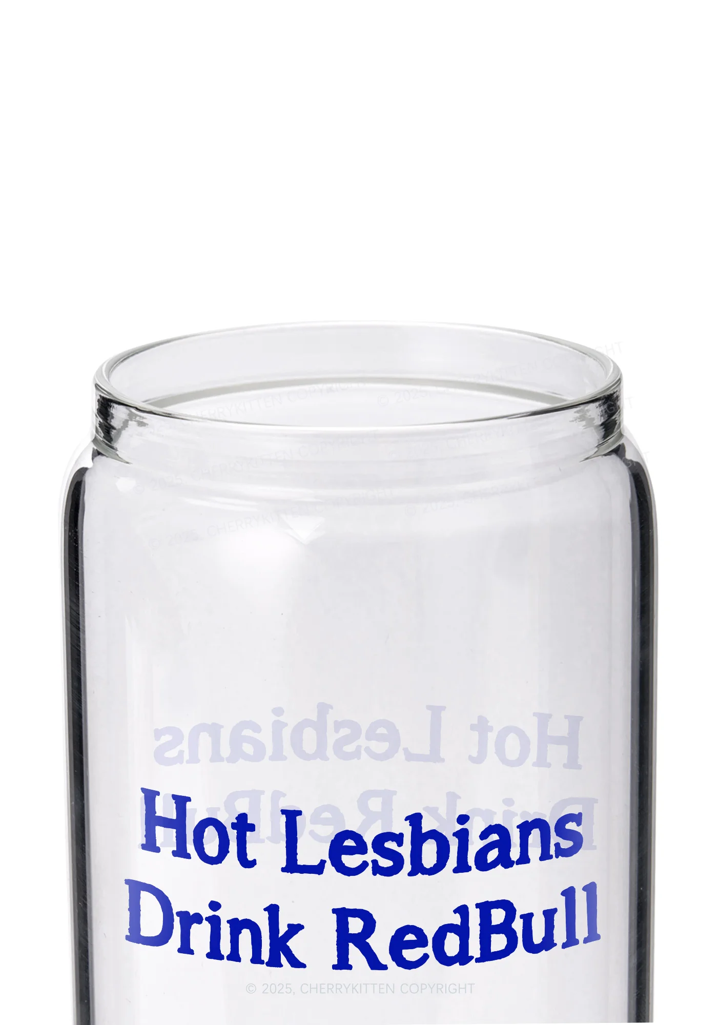 Hot Lesbians Drink Red Pride Y2K Printed Glass Cup Cherrykitten - Image 2
