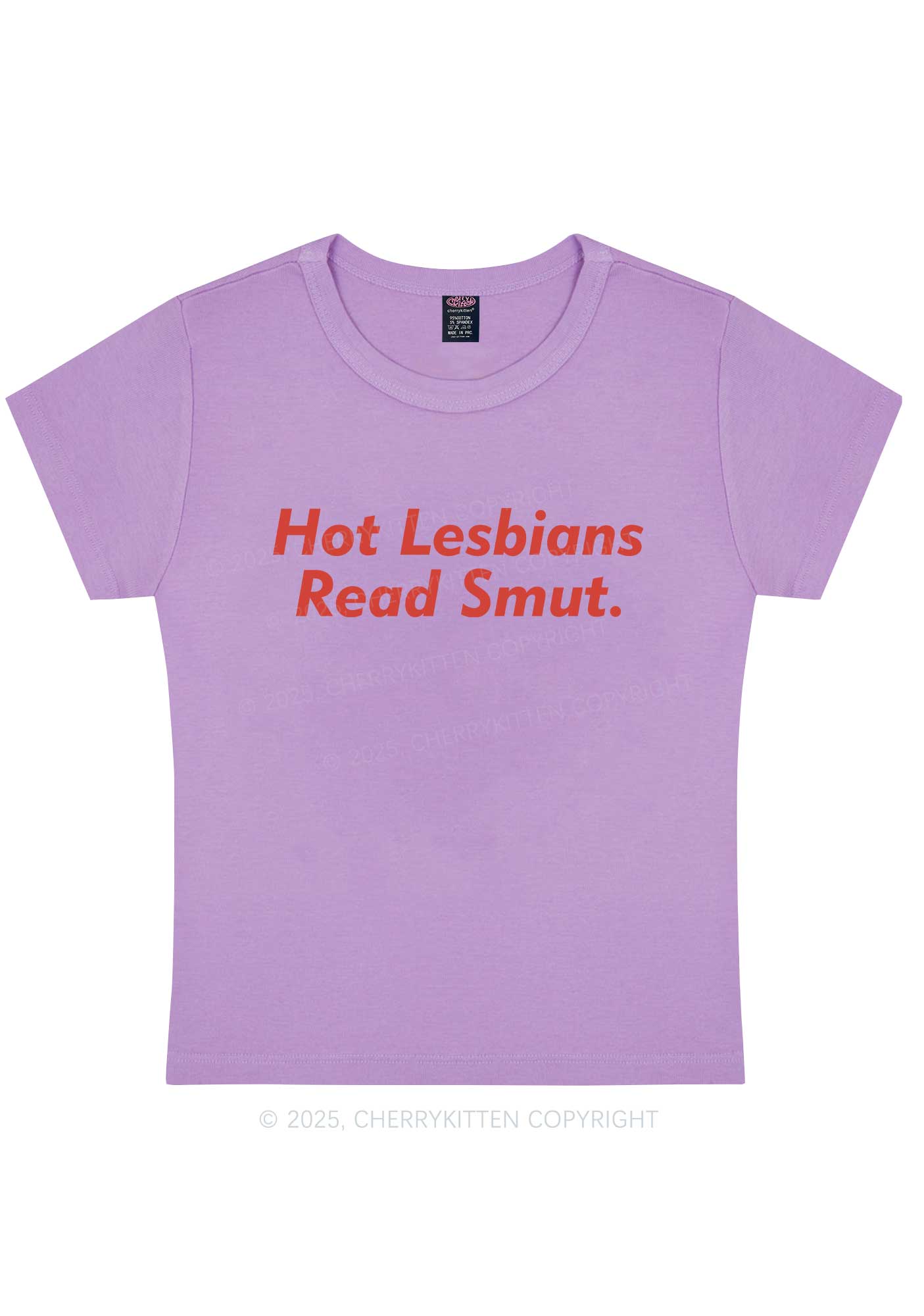 Hot Lesbians Read Smxt Y2K Baby Tee Cherrykitten - Image 7