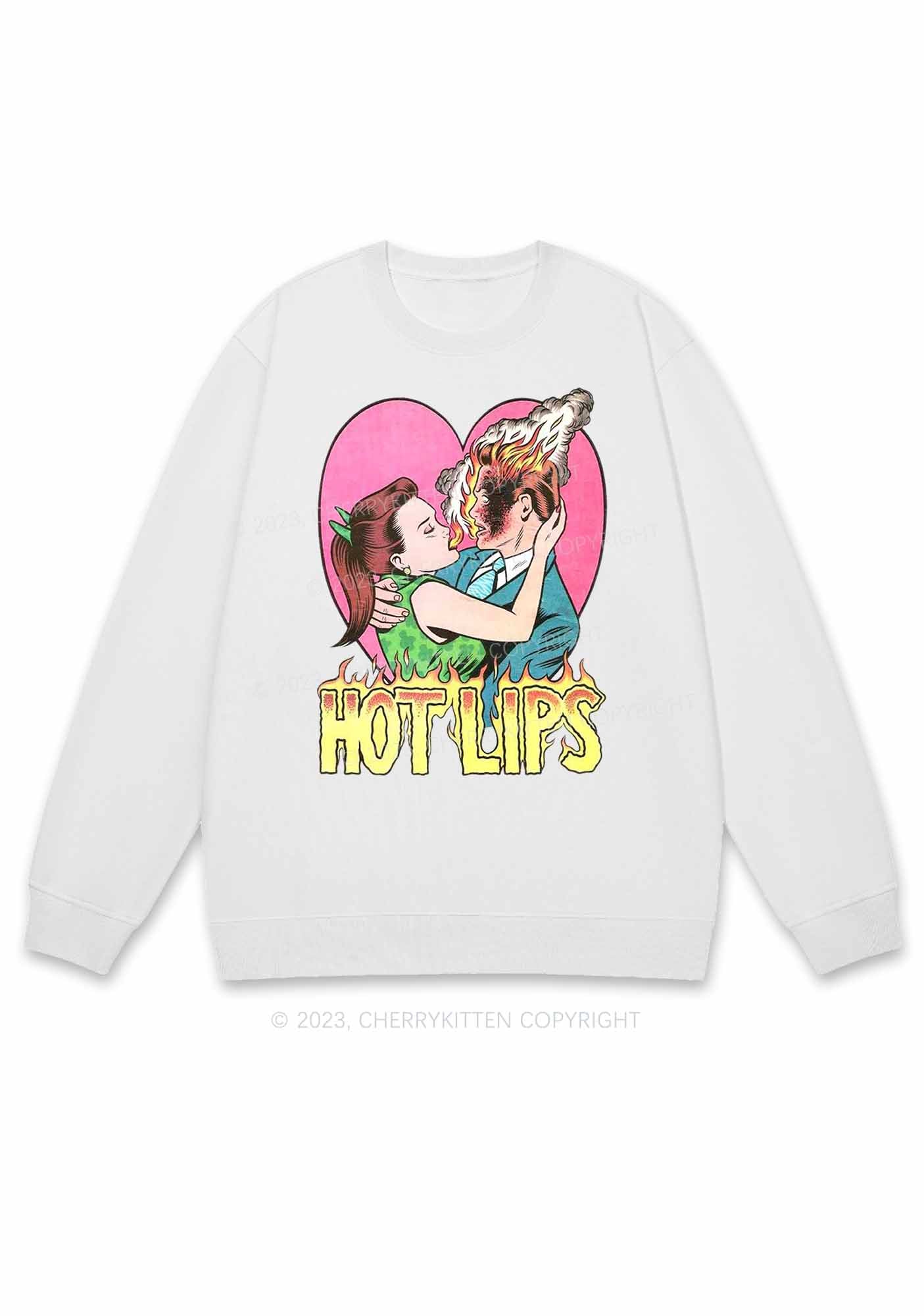 Hot Lips Y2K Sweatshirt Cherrykitten - Image 3