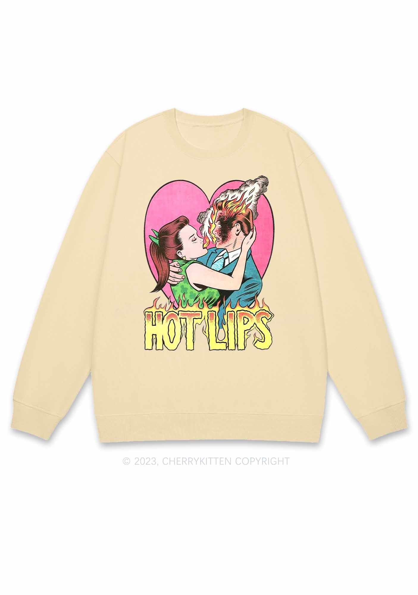 Hot Lips Y2K Sweatshirt Cherrykitten - Image 4