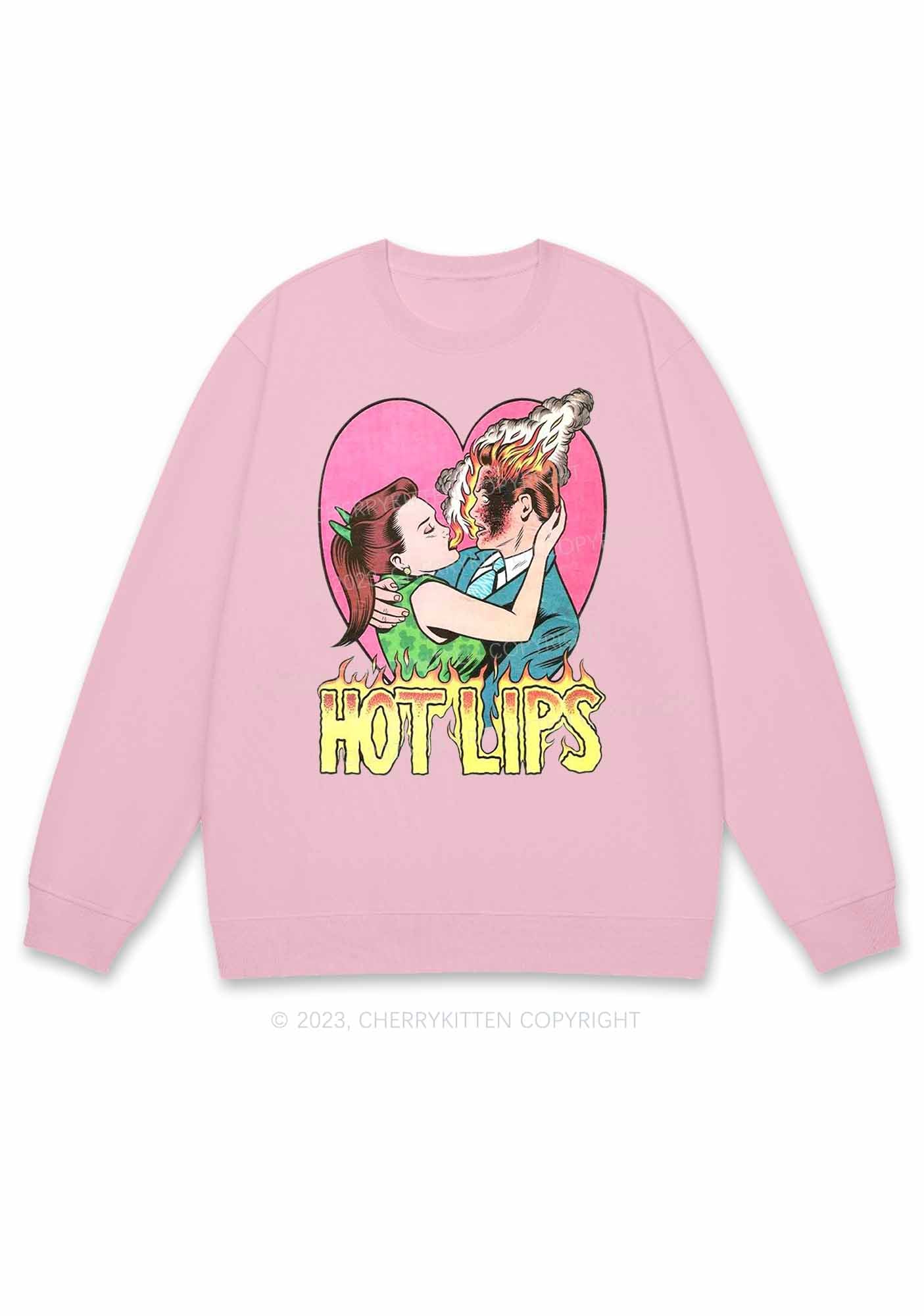 Hot Lips Y2K Sweatshirt Cherrykitten - Image 6