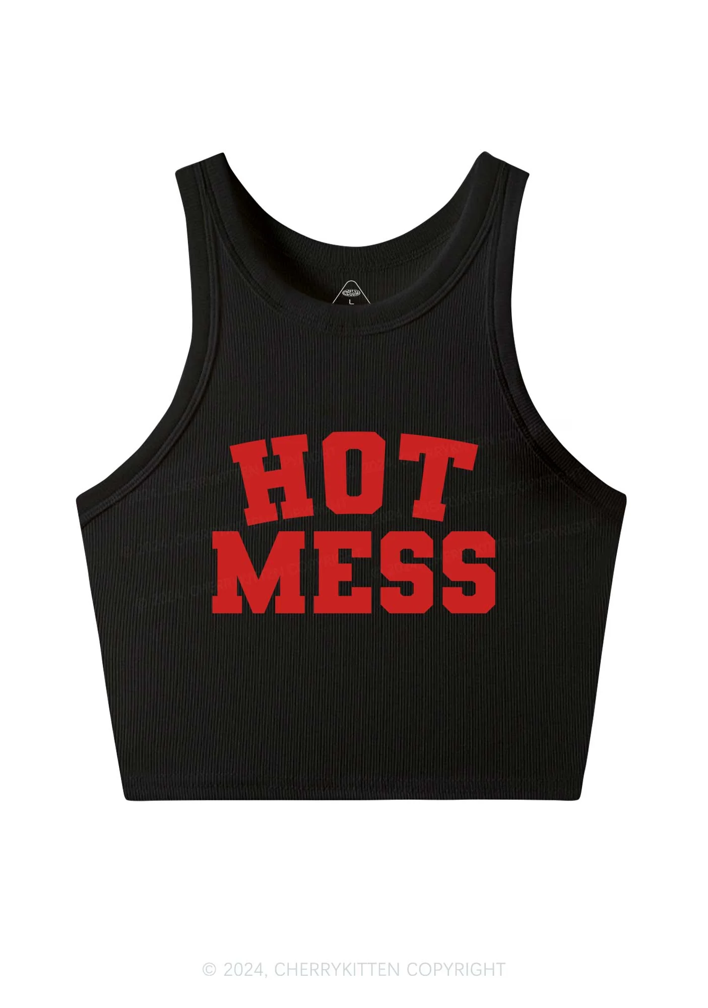 Hot Mess Y2K Crop Tank Top Cherrykitten - Image 3