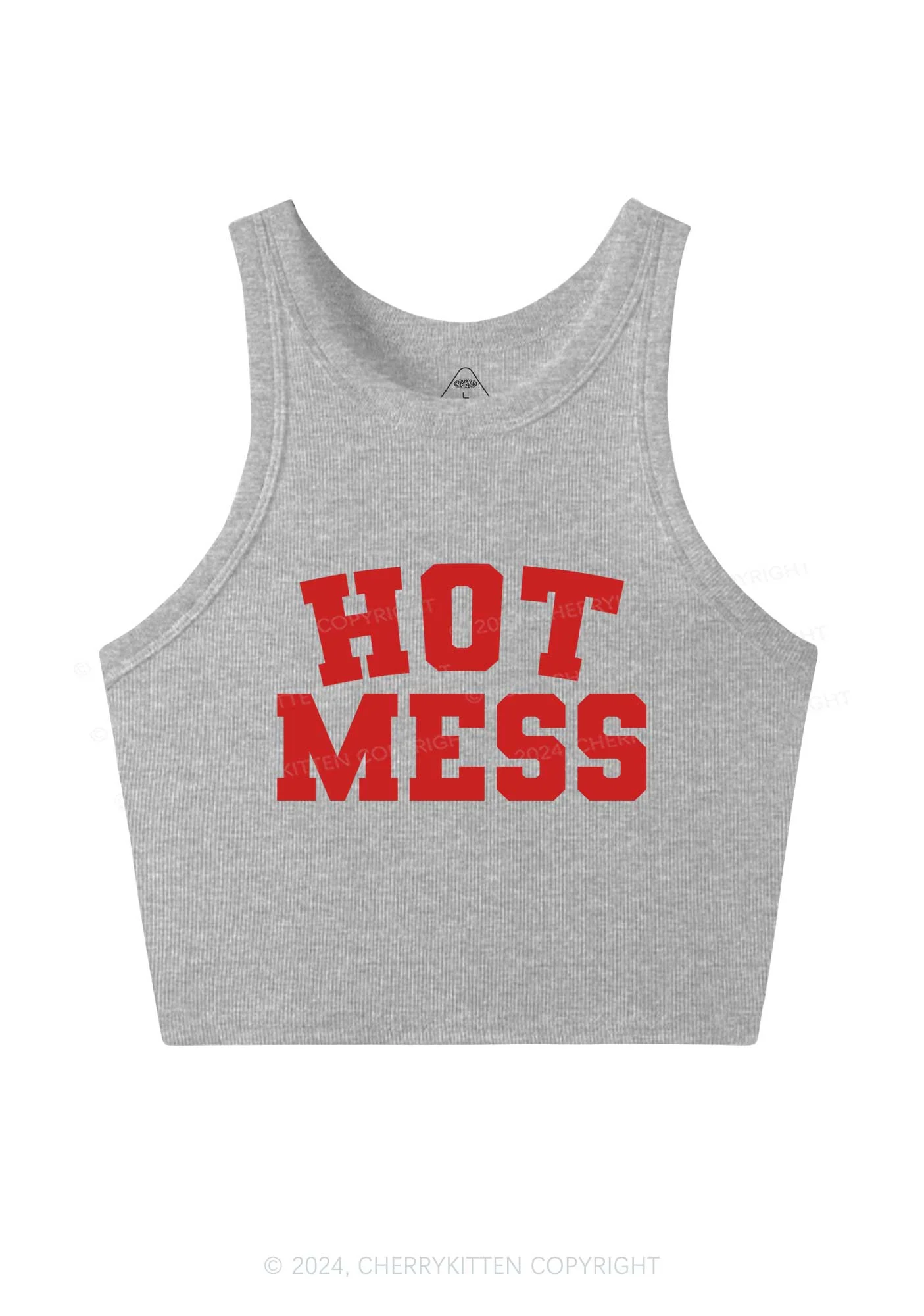 Hot Mess Y2K Crop Tank Top Cherrykitten - Image 4