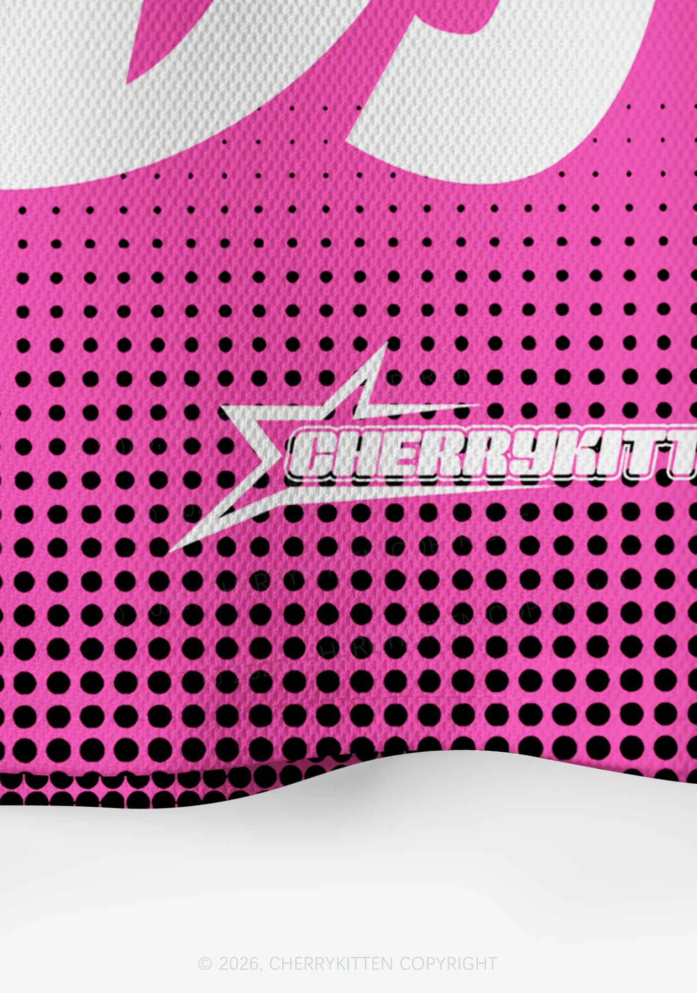 Hot Pink Dibs On The DJ Y2K Crop Sport Jersey Shirts Cherrykitten - Image 6