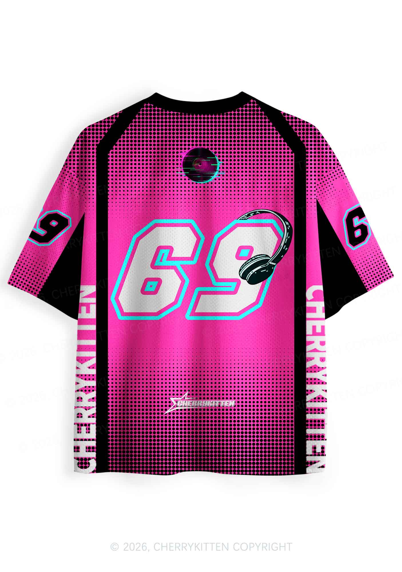 Hot Pink Dibs On The DJ Y2K Sport Jersey Shirts Cherrykitten - Image 4