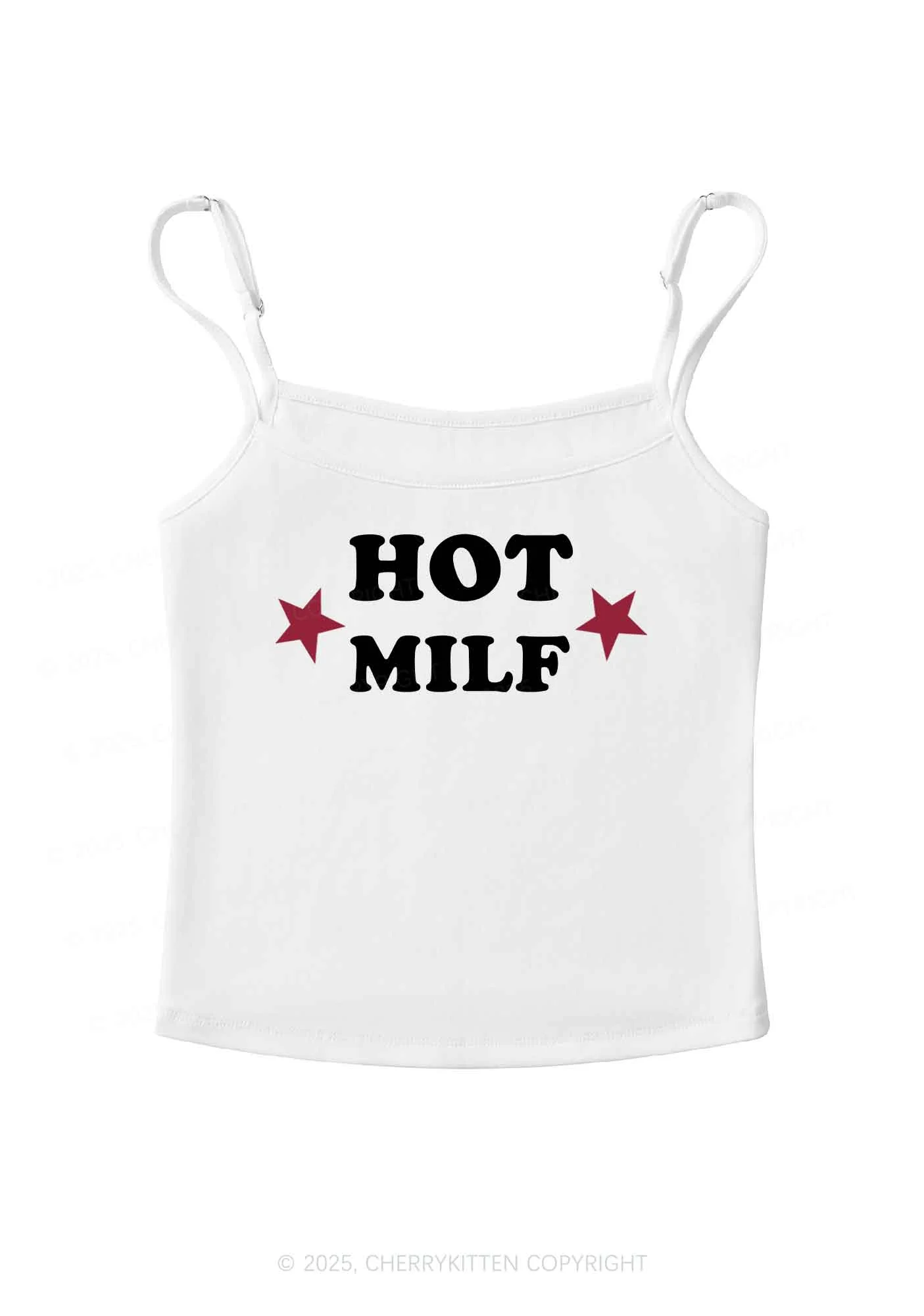 Hot Red Double Pentagram Y2K Spaghetti Strap Cami Cherrykitten - Image 4