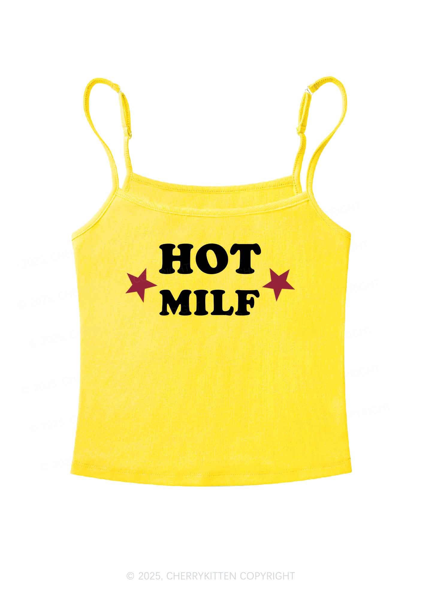 Hot Red Double Pentagram Y2K Spaghetti Strap Cami Cherrykitten - Image 7