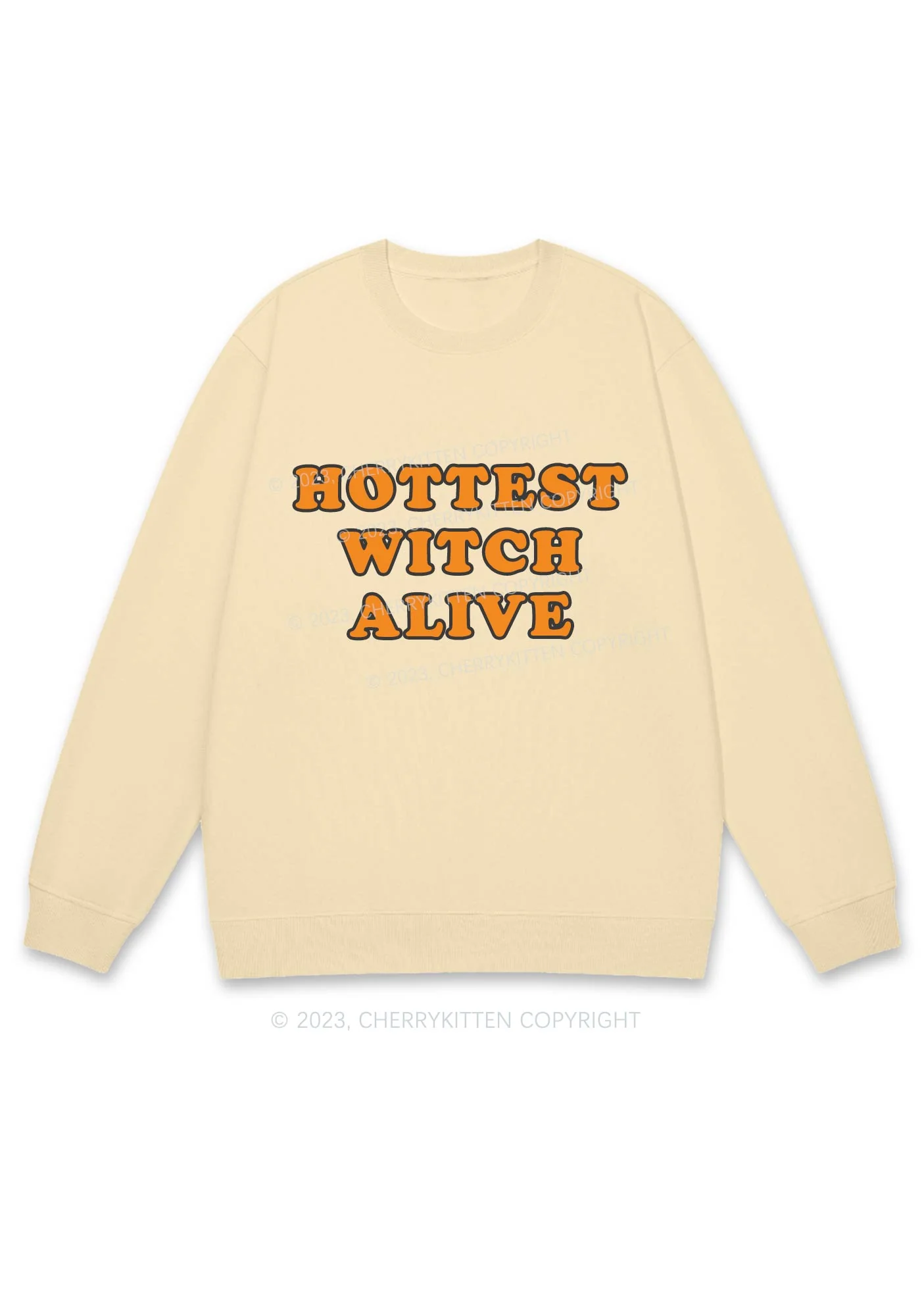 Hottest Witch Alive Halloween Y2K Sweatshirt Cherrykitten - Image 4