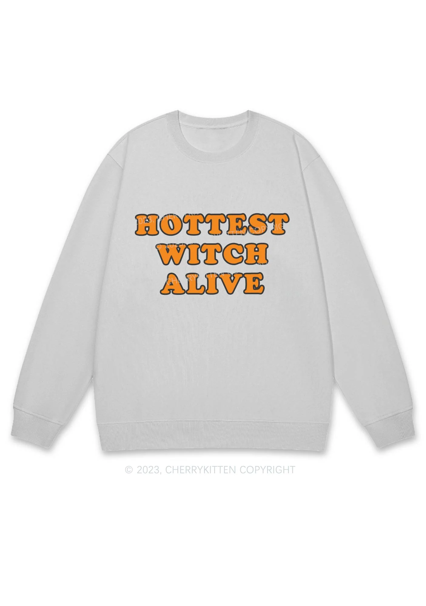 Hottest Witch Alive Halloween Y2K Sweatshirt Cherrykitten - Image 5