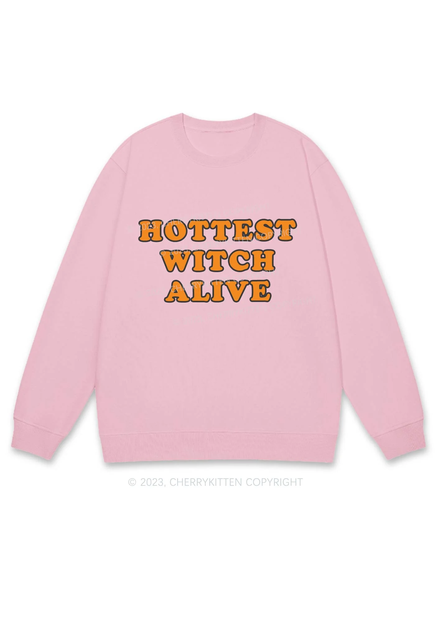 Hottest Witch Alive Halloween Y2K Sweatshirt Cherrykitten - Image 6