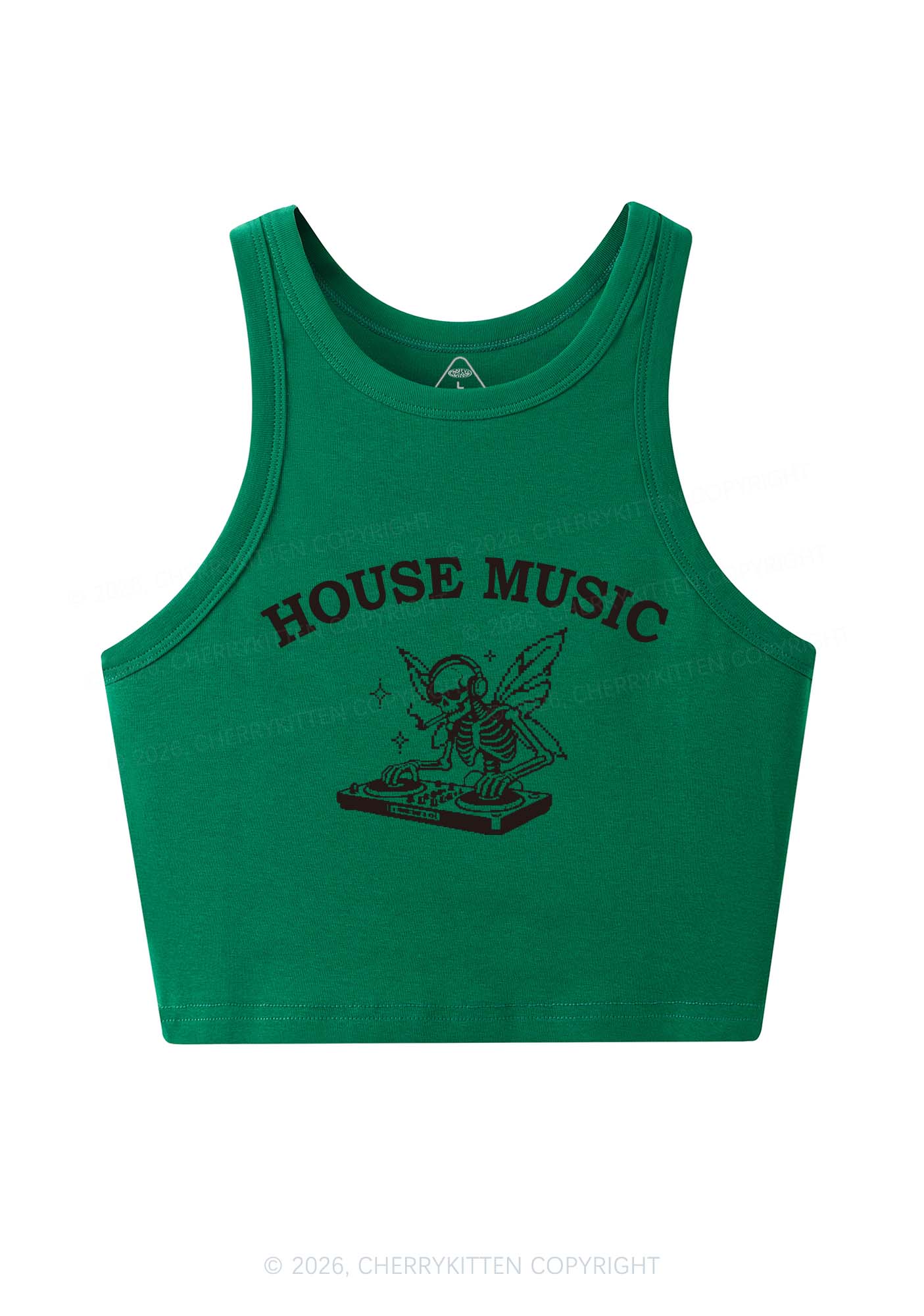 House Music Skeleton Y2K Crop Tank Top Cherrykitten - Image 12