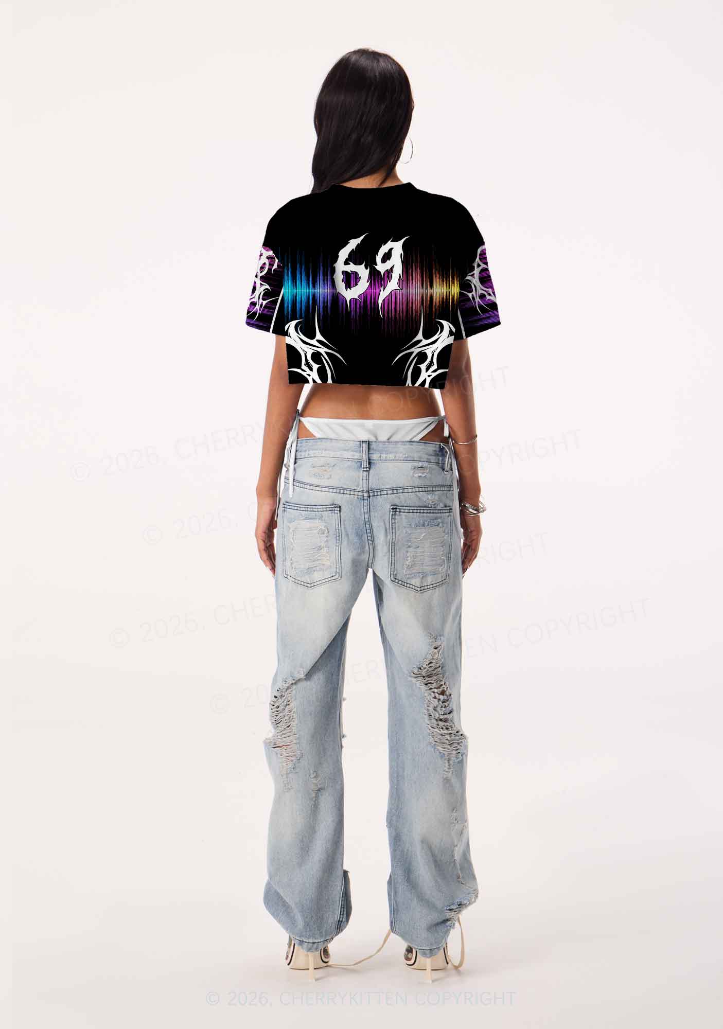 House Music Y2K Crop Sport Jersey Shirts Cherrykitten - Image 3
