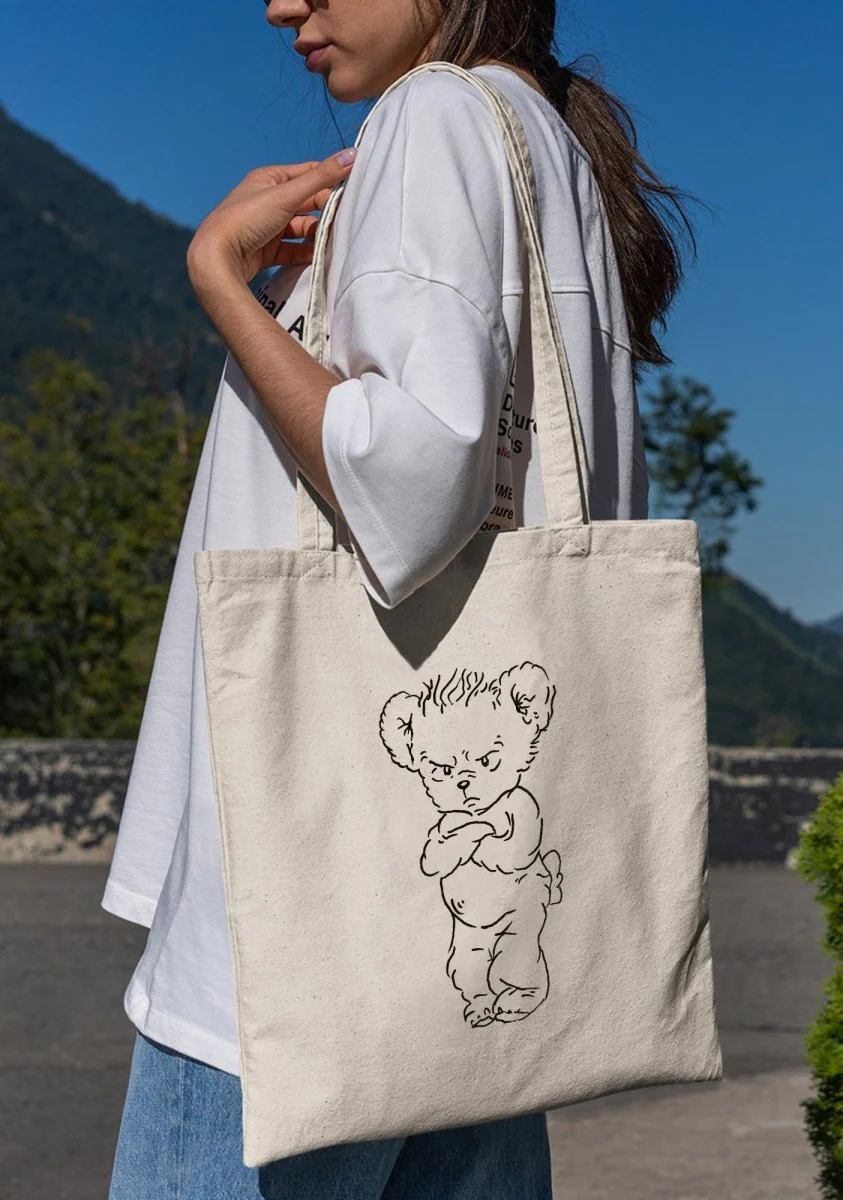 HS Bear Canvas Tote Bag - Image 3