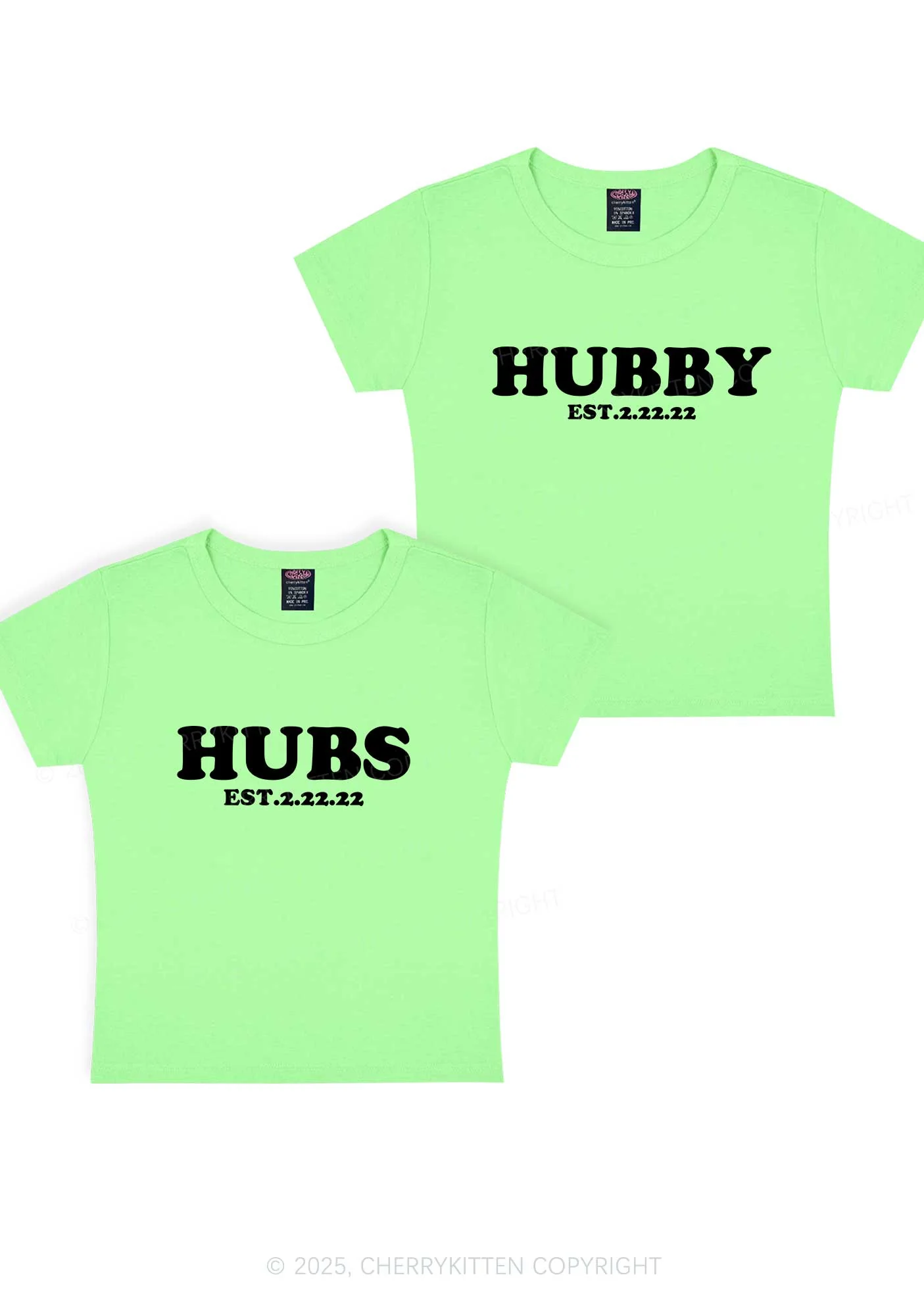 Hubs Hubby Y2K Valentine's Day Baby Tee Cherrykitten - Image 13