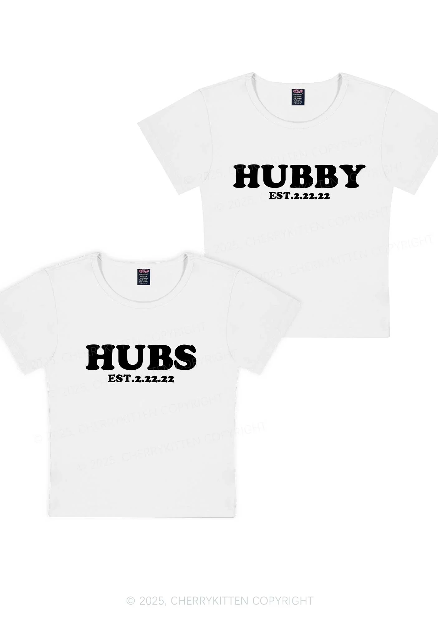 Hubs Hubby Y2K Valentine's Day Baby Tee Cherrykitten - Image 7