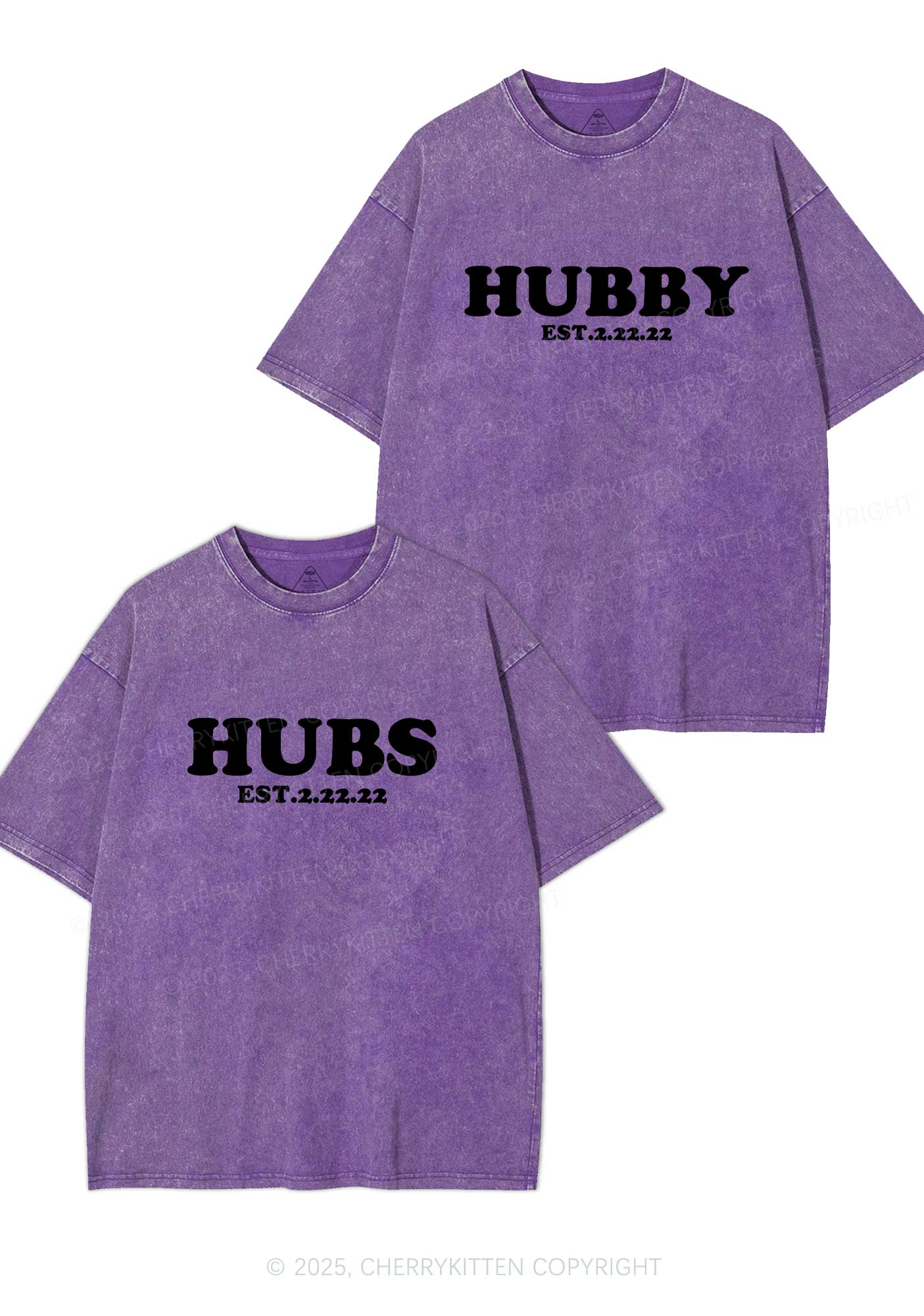 Hubs Hubby Y2K Valentine's Day Washed Tee Cherrykitten - Image 5