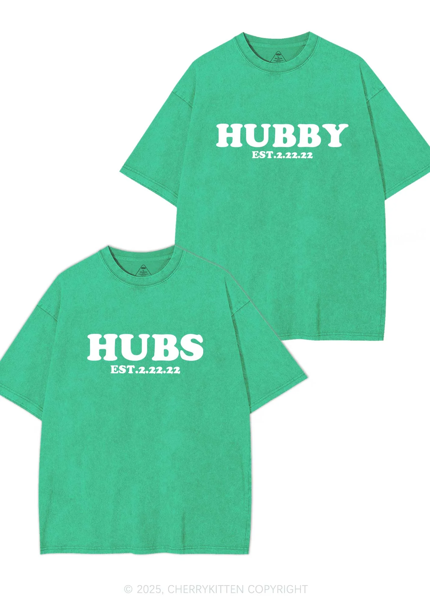 Hubs Hubby Y2K Valentine's Day Washed Tee Cherrykitten - Image 6