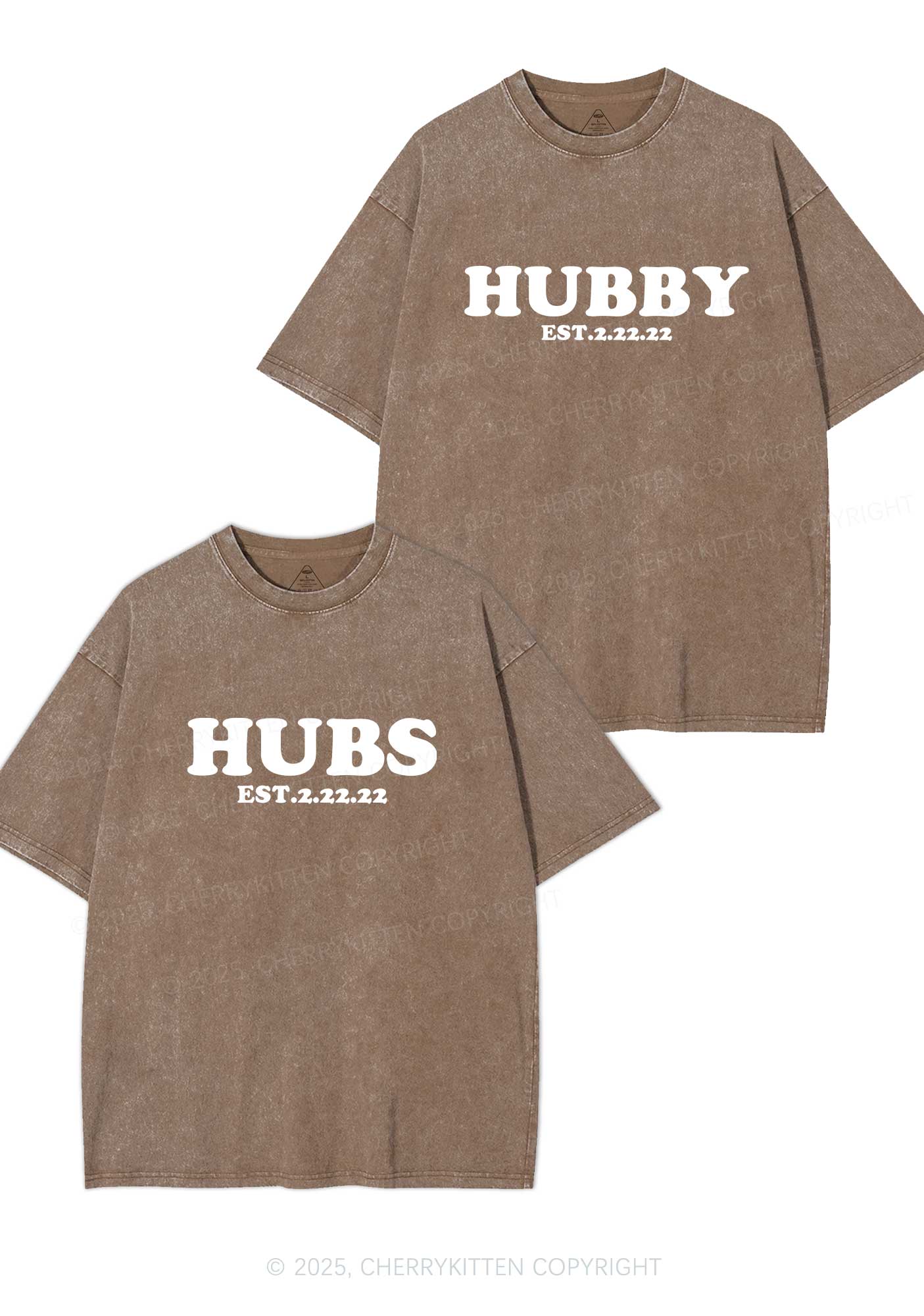 Hubs Hubby Y2K Valentine's Day Washed Tee Cherrykitten - Image 8