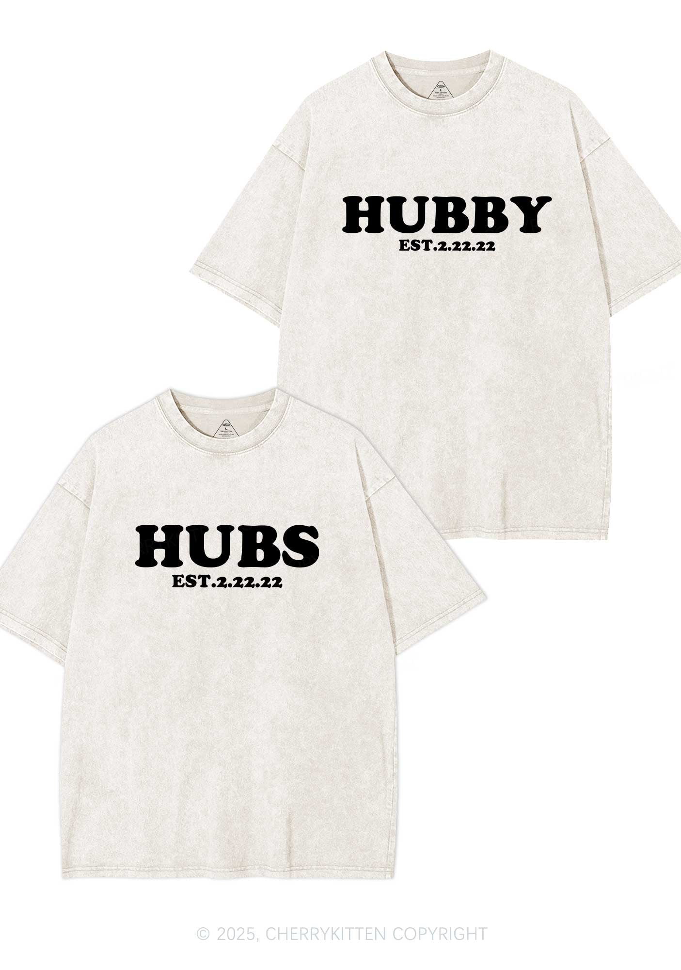 Hubs Hubby Y2K Valentine's Day Washed Tee Cherrykitten - Image 9
