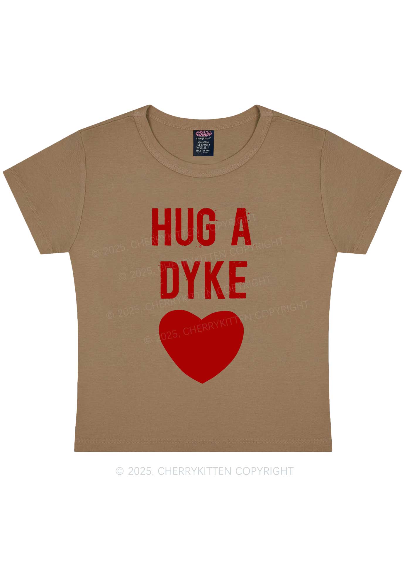 Hug A Dyke Y2K Baby Tee Cherrykitten - Image 10