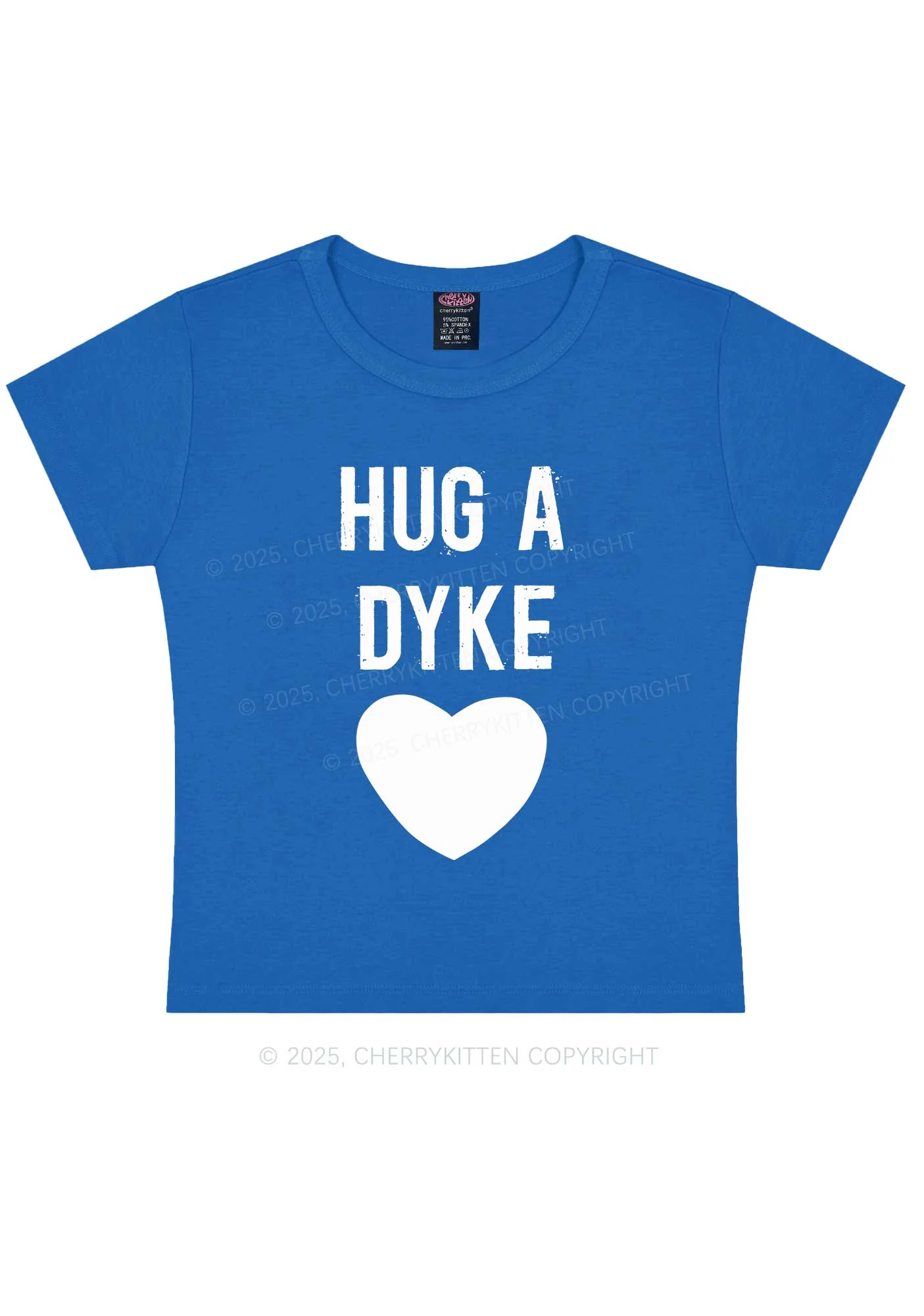 Hug A Dyke Y2K Baby Tee Cherrykitten - Image 9