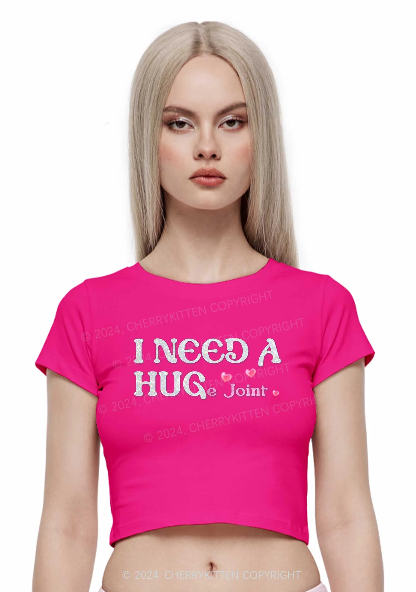 Huge Joint Y2K Baby Tee Cherrykitten - Image 2