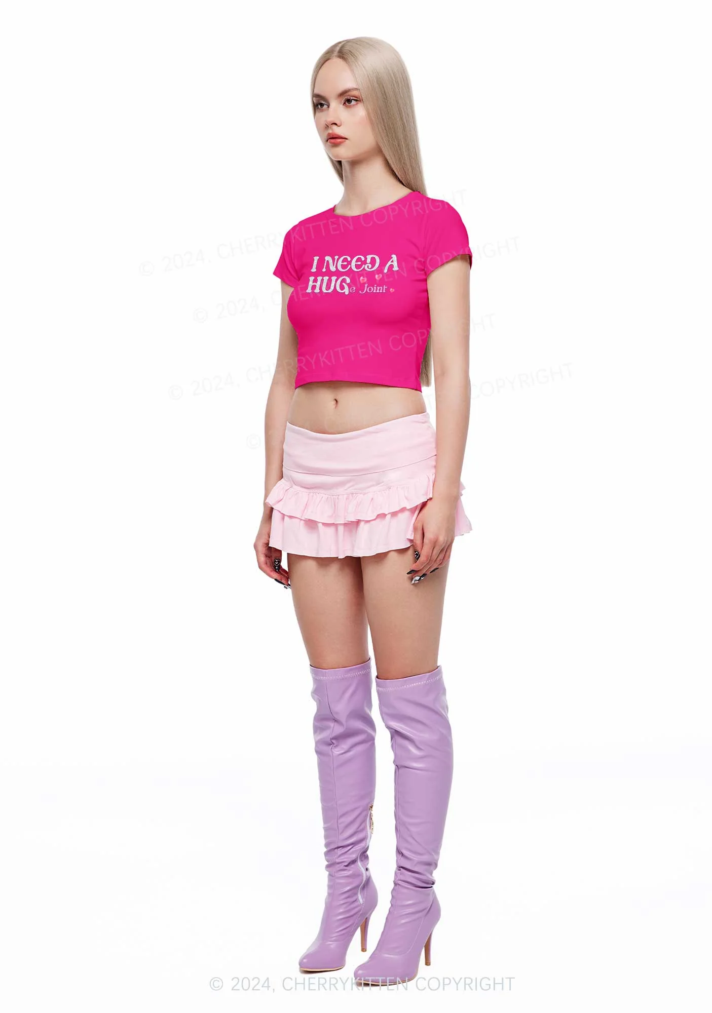 Huge Joint Y2K Baby Tee Cherrykitten - Image 3