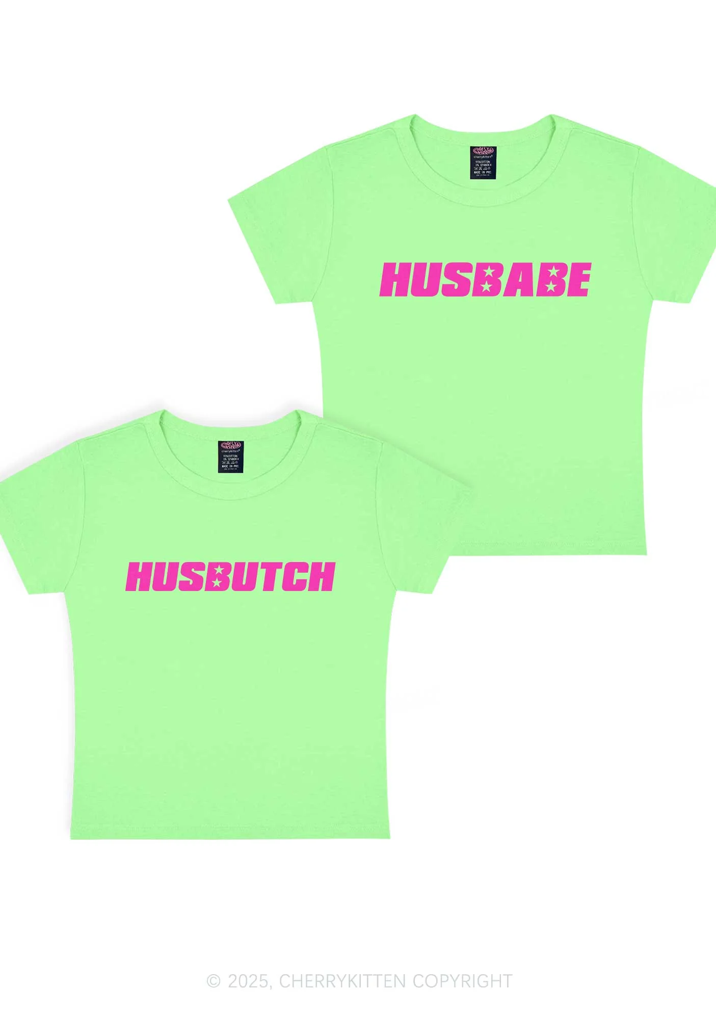 Husbabe Husbutch Y2K Valentine's Day Baby Tee Cherrykitten - Image 12
