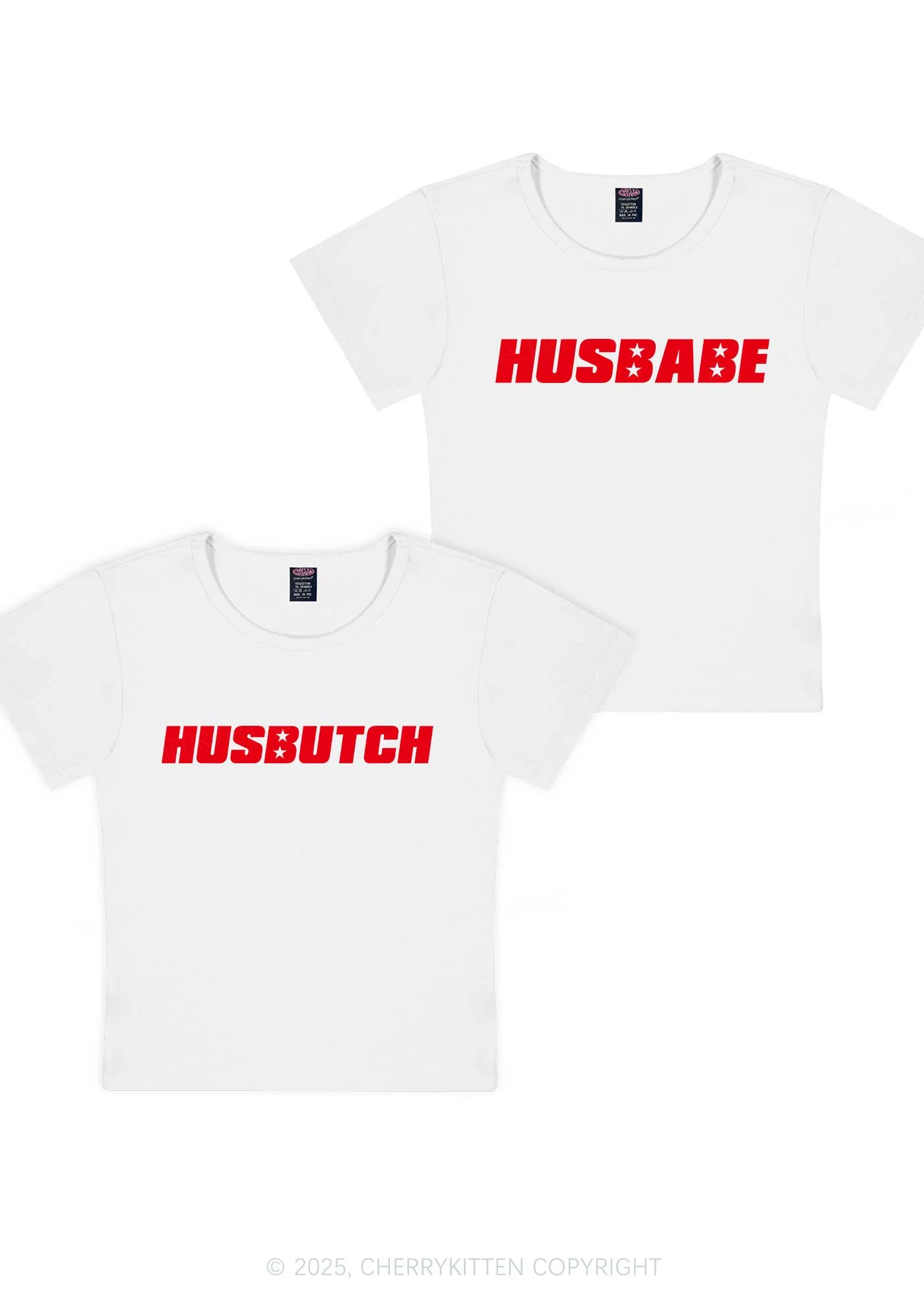 Husbabe Husbutch Y2K Valentine's Day Baby Tee Cherrykitten - Image 5