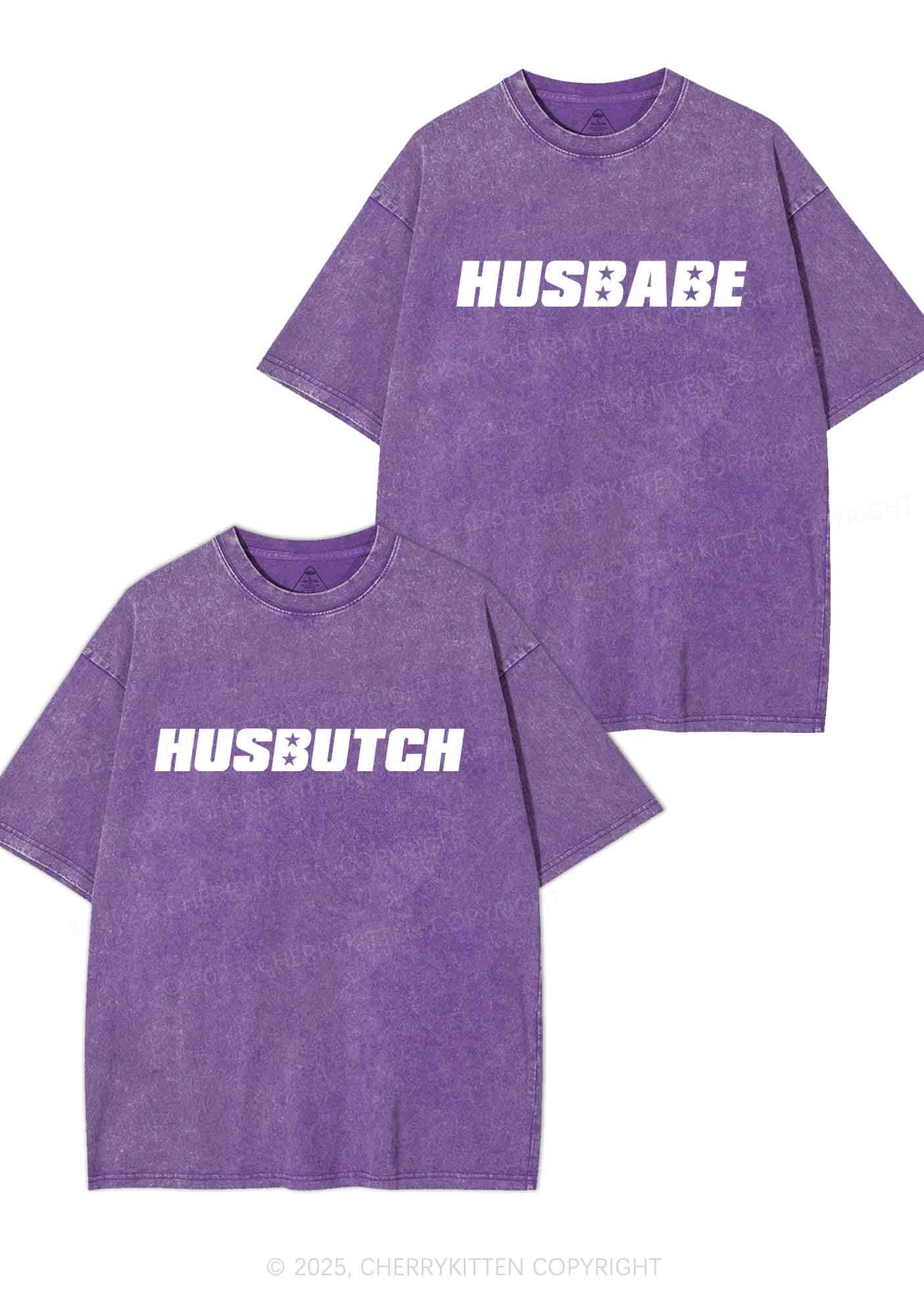 Husbabe Husbutch Y2K Valentine's Day Washed Tee Cherrykitten - Image 6