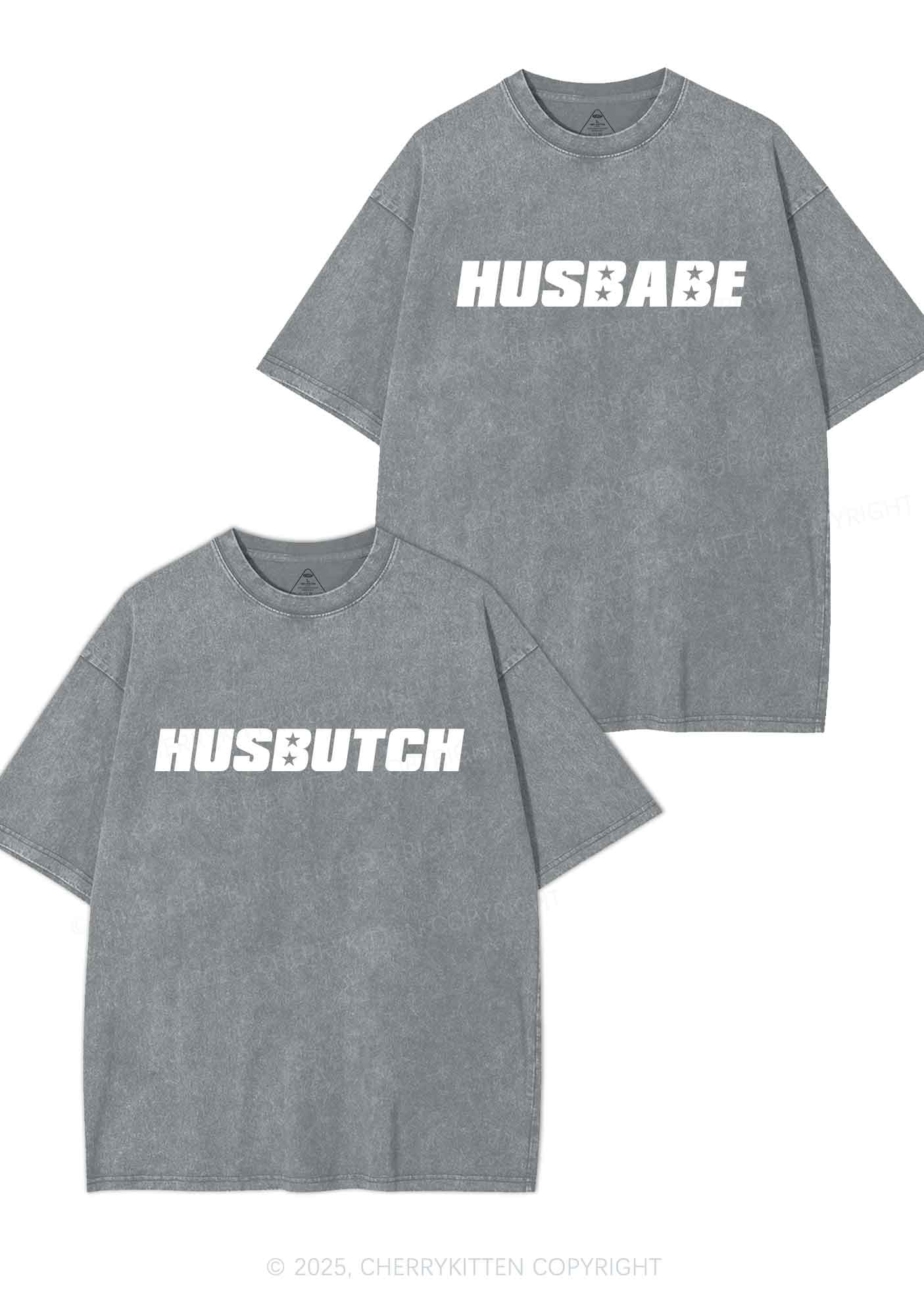 Husbabe Husbutch Y2K Valentine's Day Washed Tee Cherrykitten - Image 8