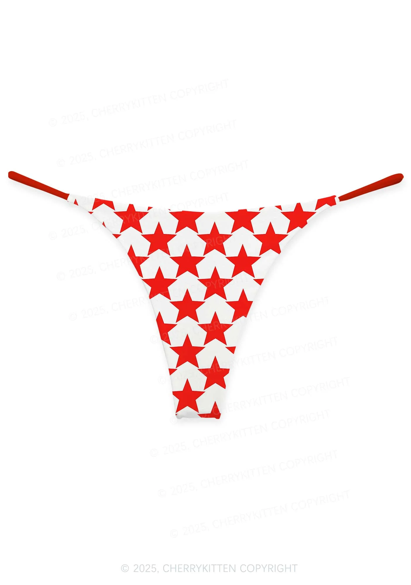 Hyper Red Stars Valentine's Day Y2K Print Couples Boxer Thong Set Cherrykitten - Image 2