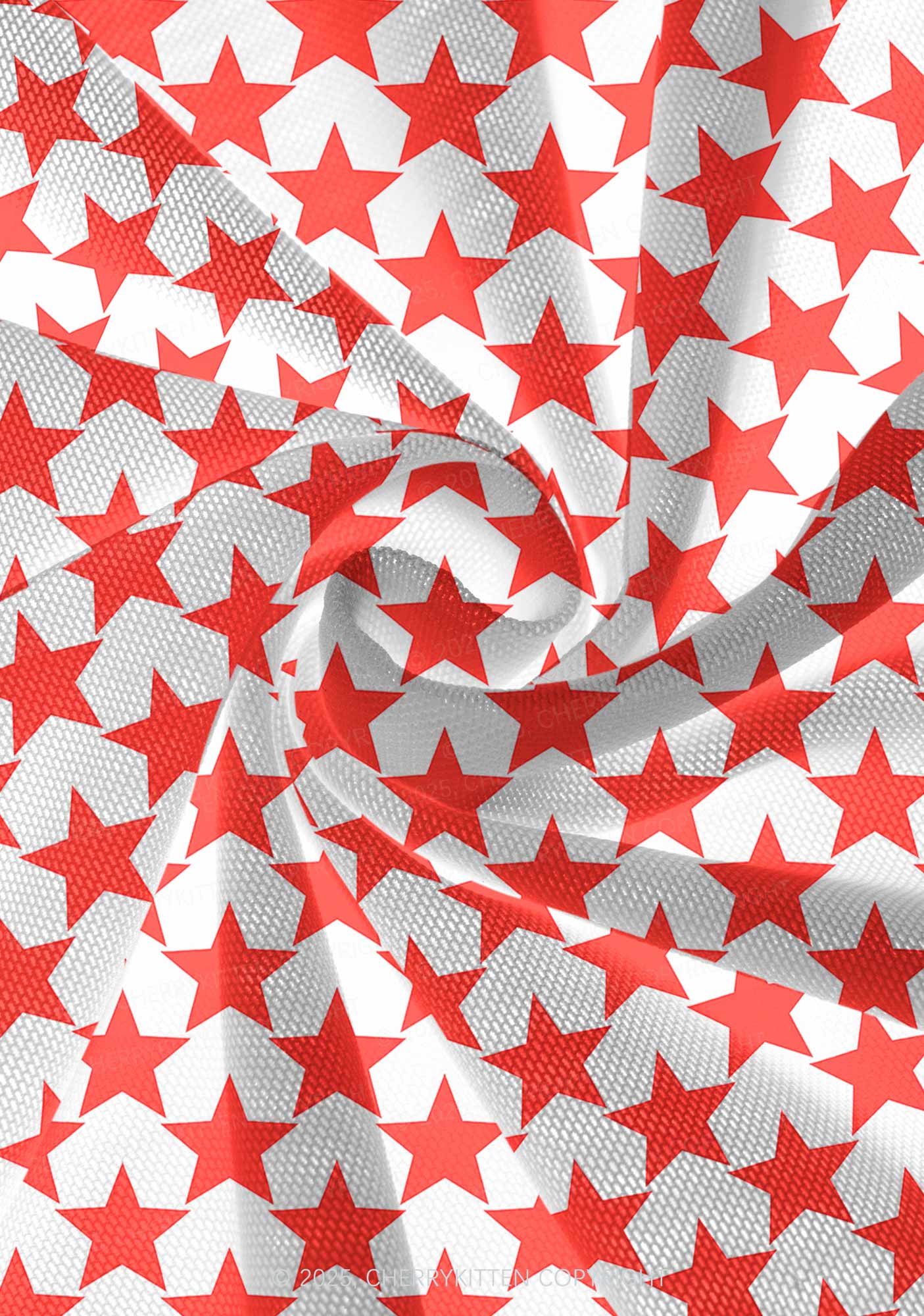 Hyper Red Stars Valentine's Day Y2K Print Mini Layered Skirt Cherrykitten - Image 3