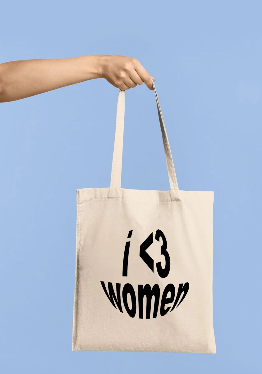 I <3 WOMEN Canvas Tote Bag - Image 3