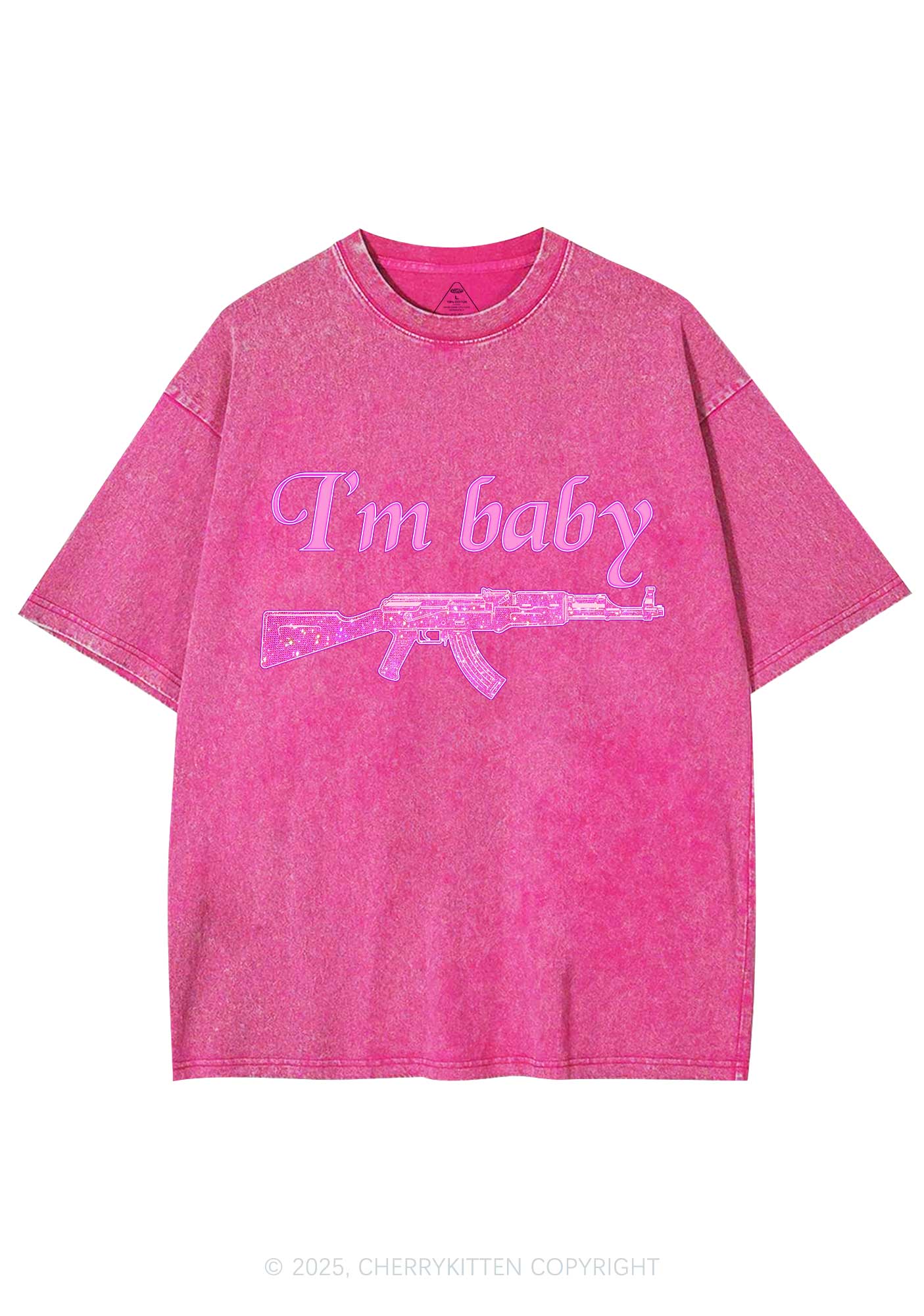 I Am Baby Y2K Washed Tee Cherrykitten - Image 4