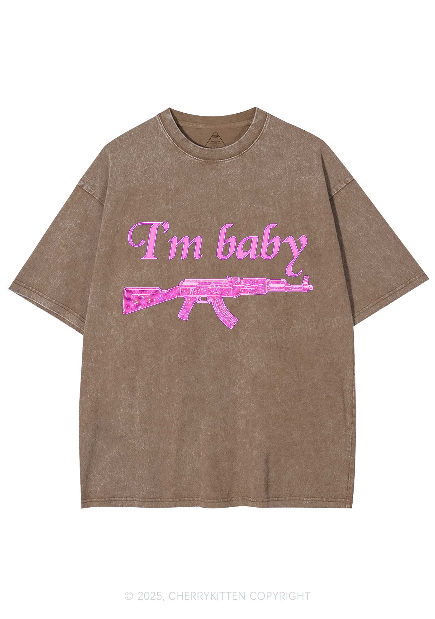 I Am Baby Y2K Washed Tee Cherrykitten - Image 7