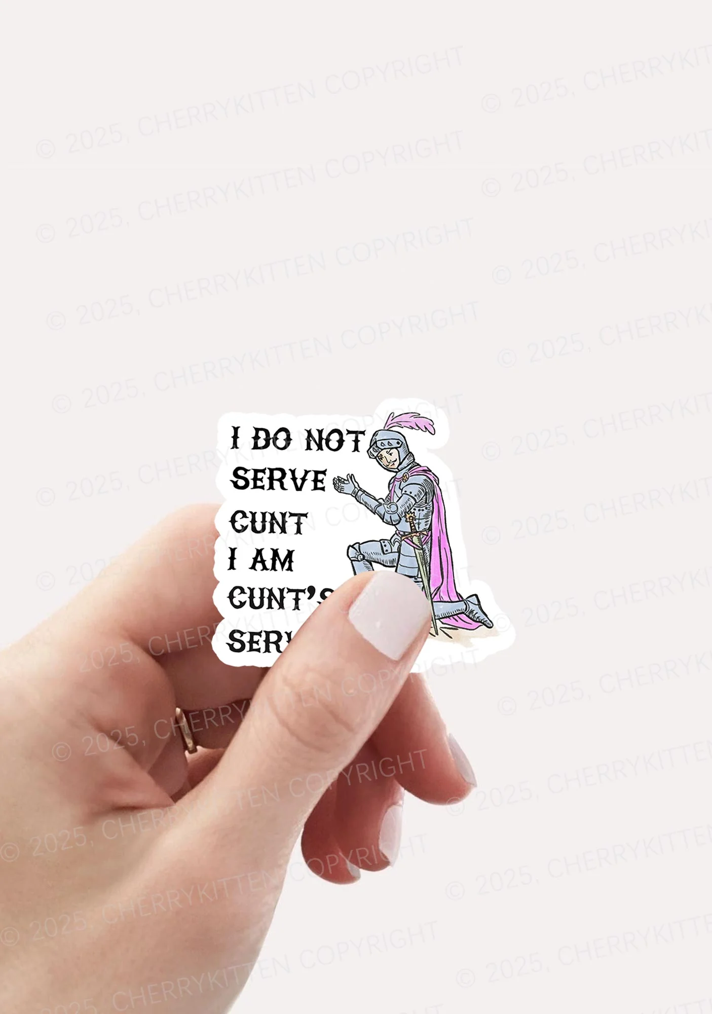 I Am Cxxt Servant 1Pc Y2K Sticker Cherrykitten - Image 2