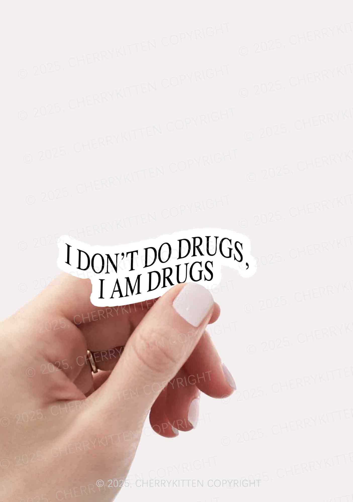 I Am Drxgs 1Pc Y2K Sticker Cherrykitten - Image 2