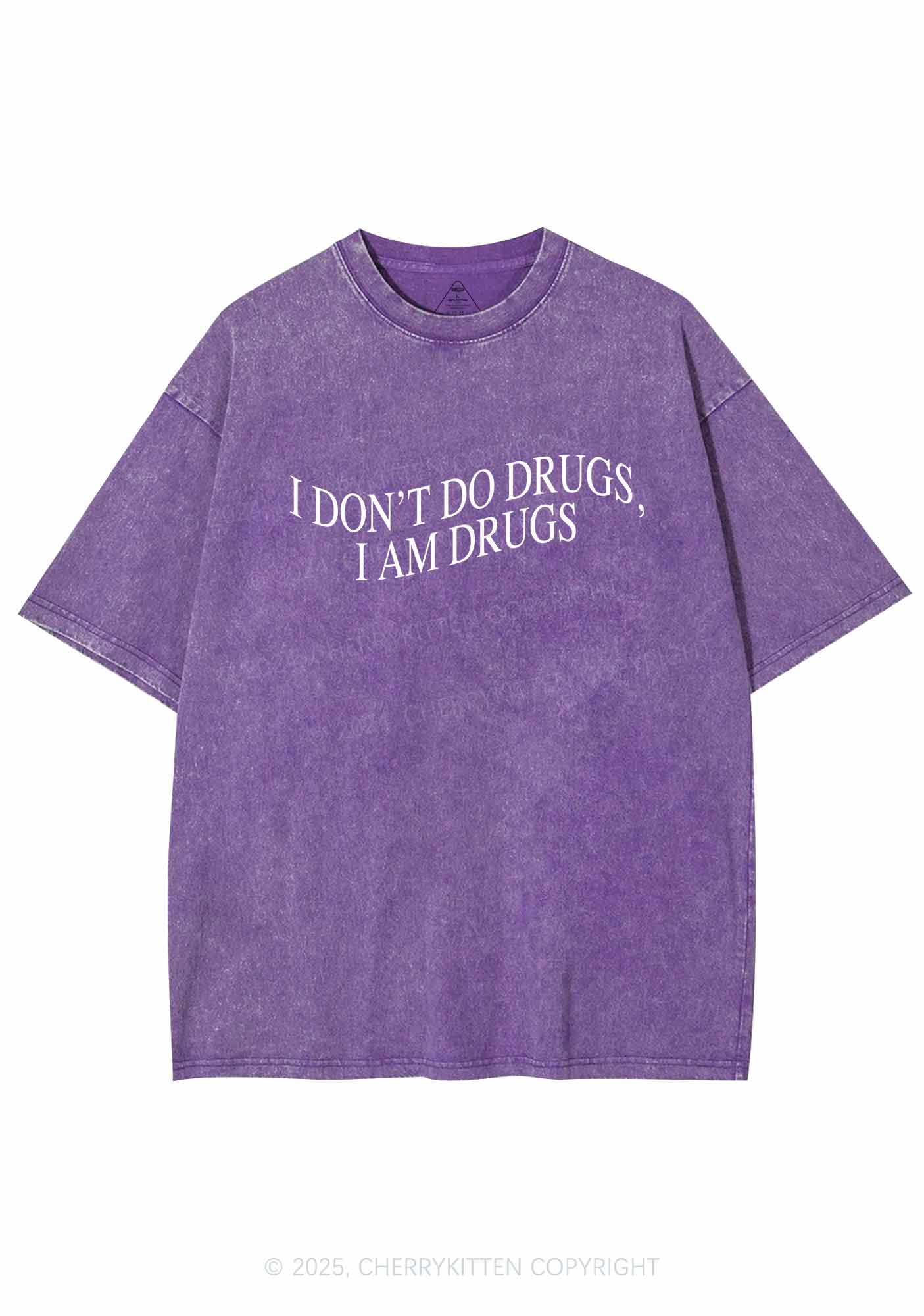 I Am Drxgs Y2K Washed Tee Cherrykitten - Image 4
