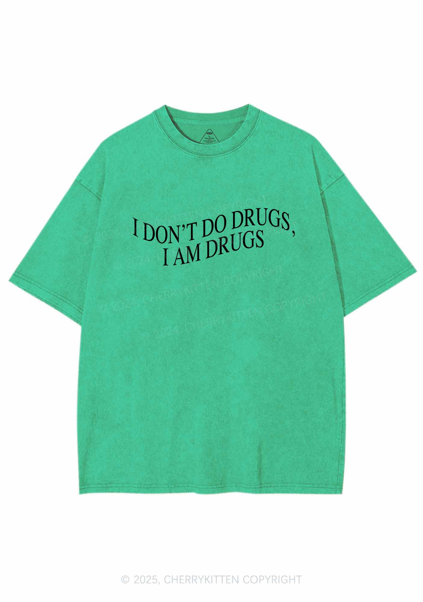 I Am Drxgs Y2K Washed Tee Cherrykitten - Image 6