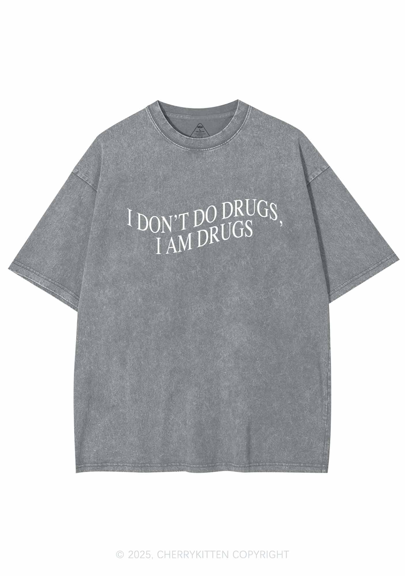 I Am Drxgs Y2K Washed Tee Cherrykitten - Image 7